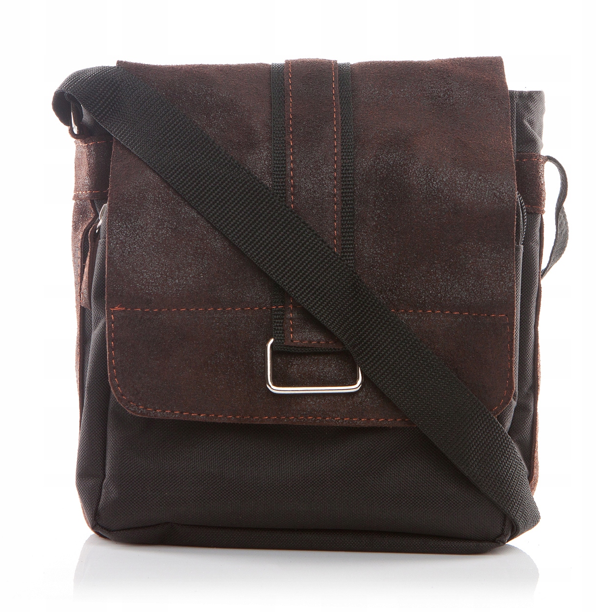 Polská hnědá malá pánská Kabelka Přes Rameno kožená taška Vintage Belveder BV15