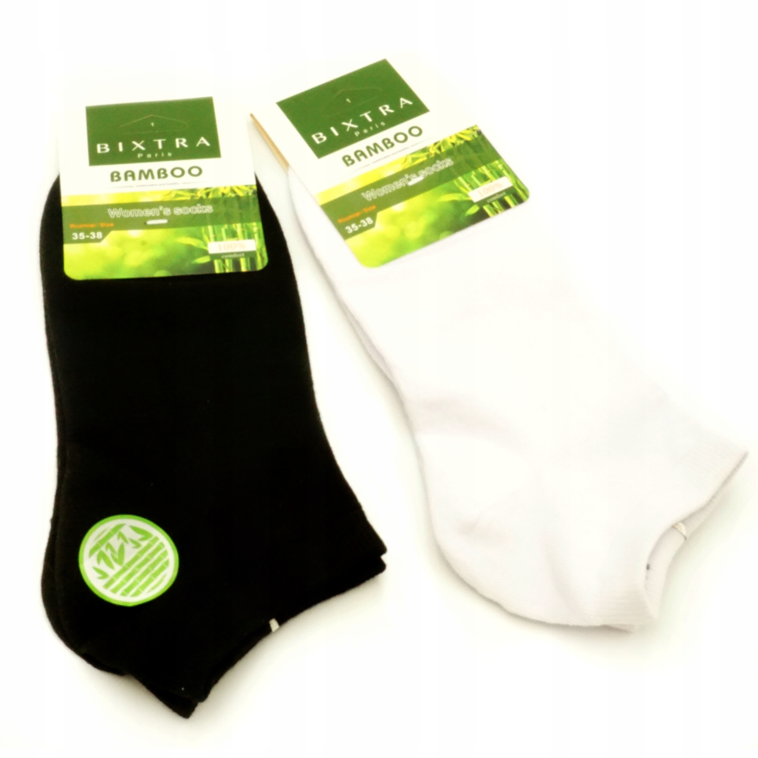 

Skarpetki Stopki Bambusowe Damskie Białe/Czarne