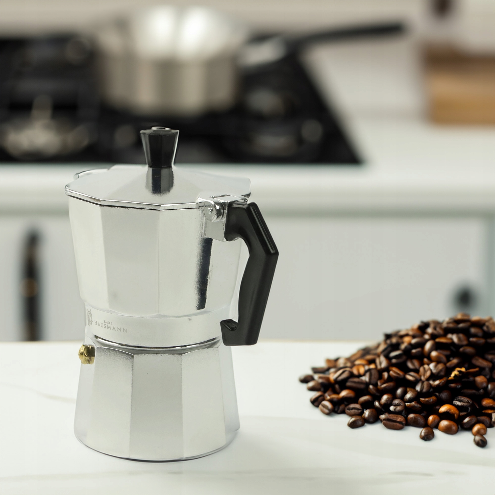 KAWIARKA ALUMINIOWA ZAPARZACZ DO KAWY KAFIETERKA WŁOSKA MOKA NA 3 KAWY