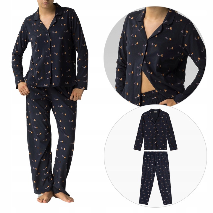 Dámské Pyžamo Atlantic NLP484/NÁMOŘNICKÁ Modrá/xl