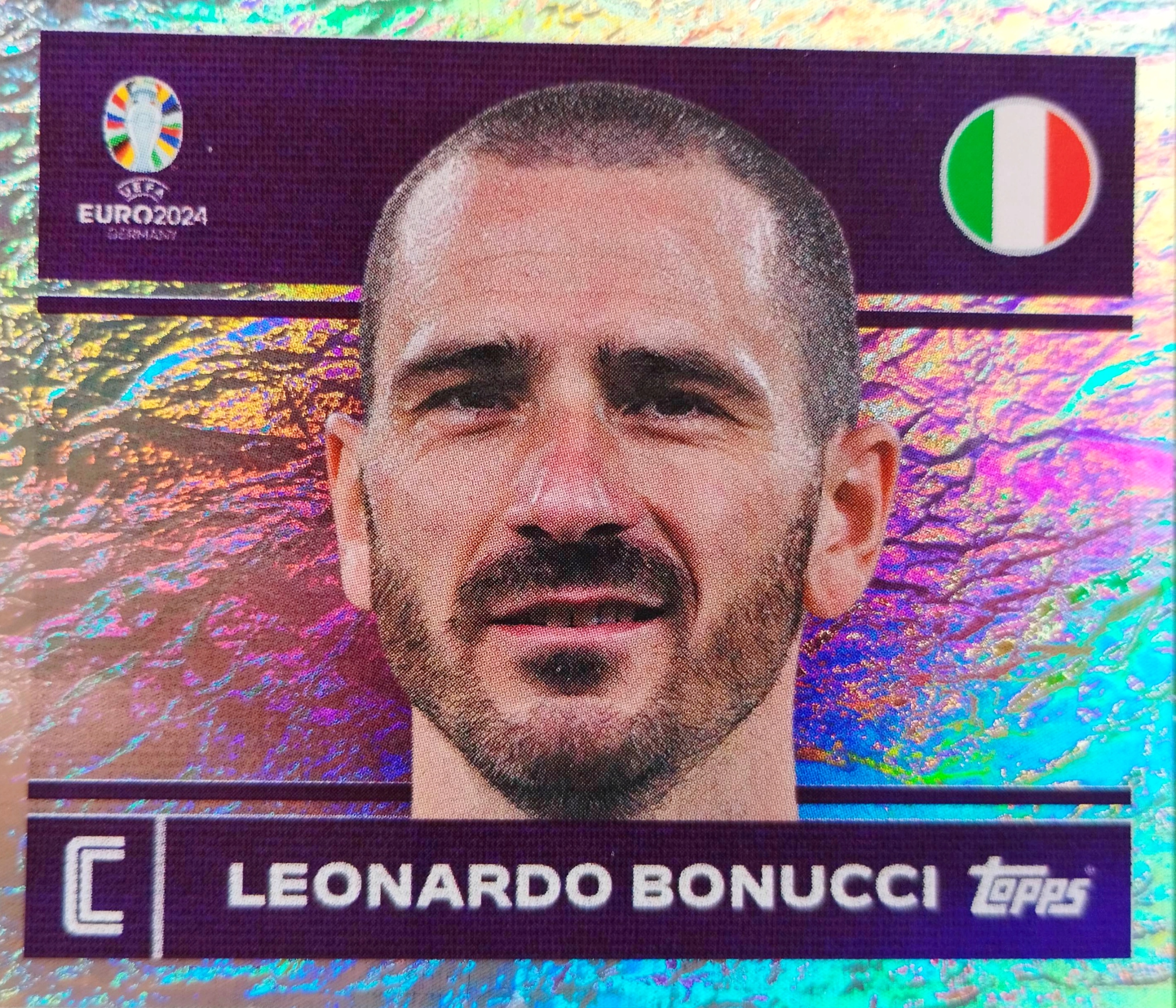 Euro 2024 Topps Match Attax naklejka Ita 2 Leonardo Bonucci Włochy