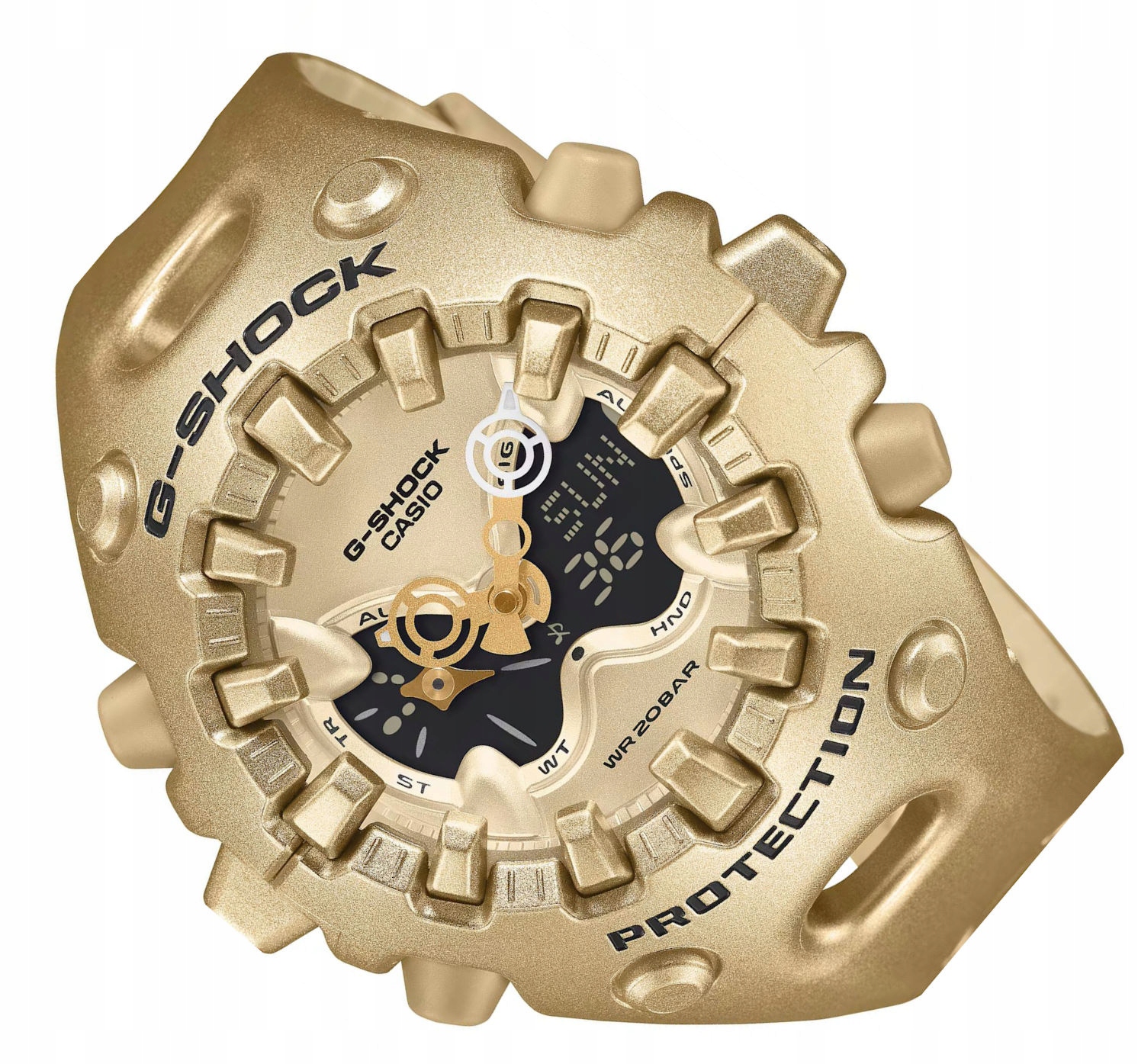 Zlaté Sportovní Futuristické Vodotěsné Hodinky Casio G-shock GA-V01A -9A