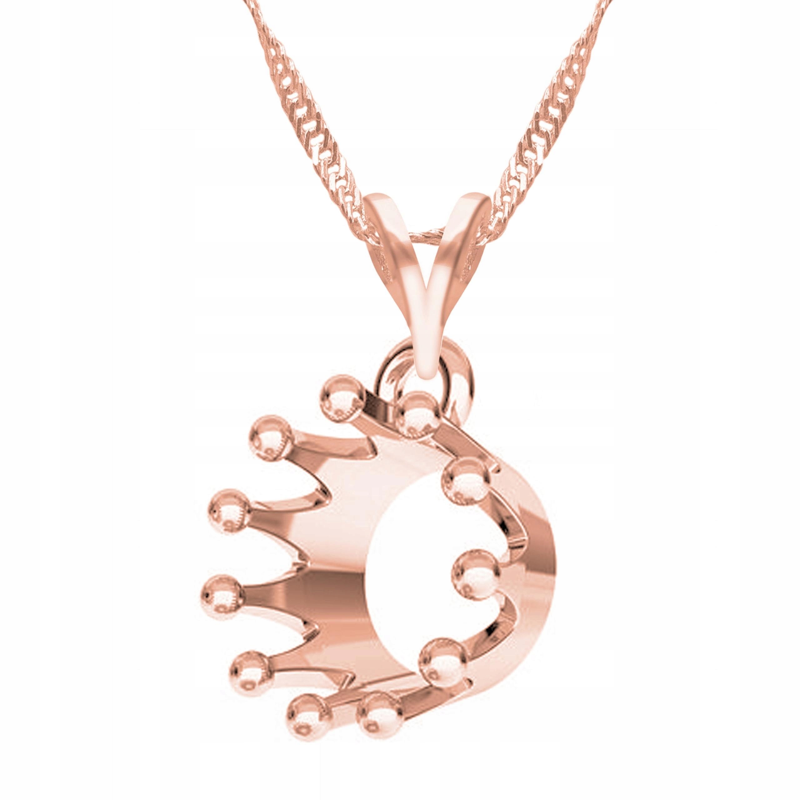 Náhrdelník Pozlacená koruna Královská krajka Stříbro 925