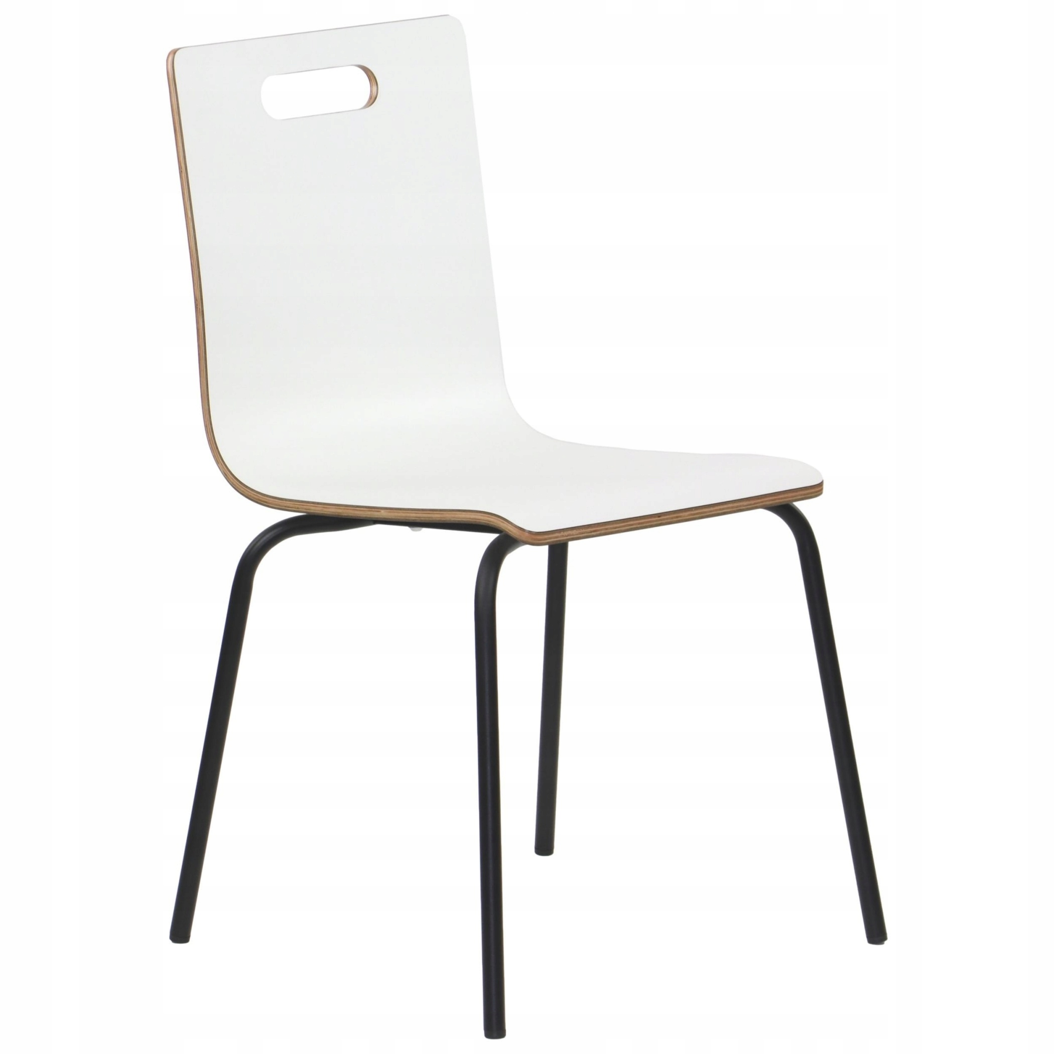 Laminovaná stolička z preglejky Werdi A čierna/biela