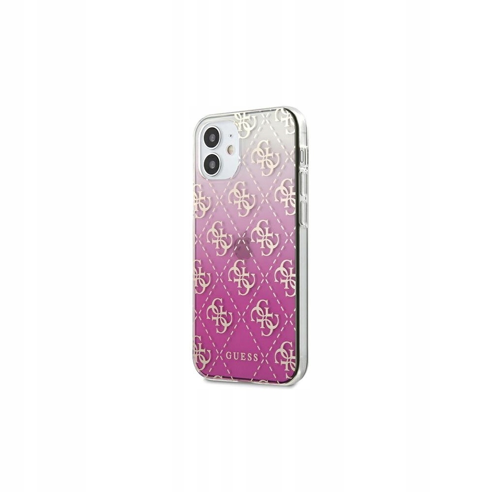Etui Guess 4G Gradient na iPhone 12 mini różowe Guess