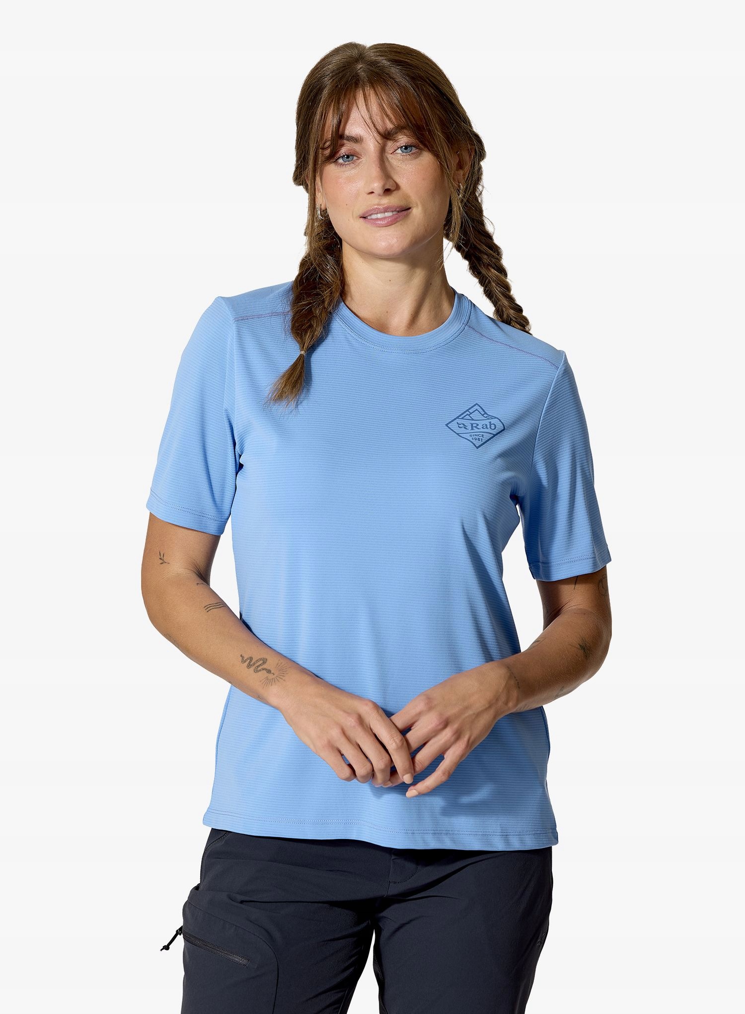 Dámské rychleschnoucí tričko Rab Force Stamp Tee bluebird 12 (M)