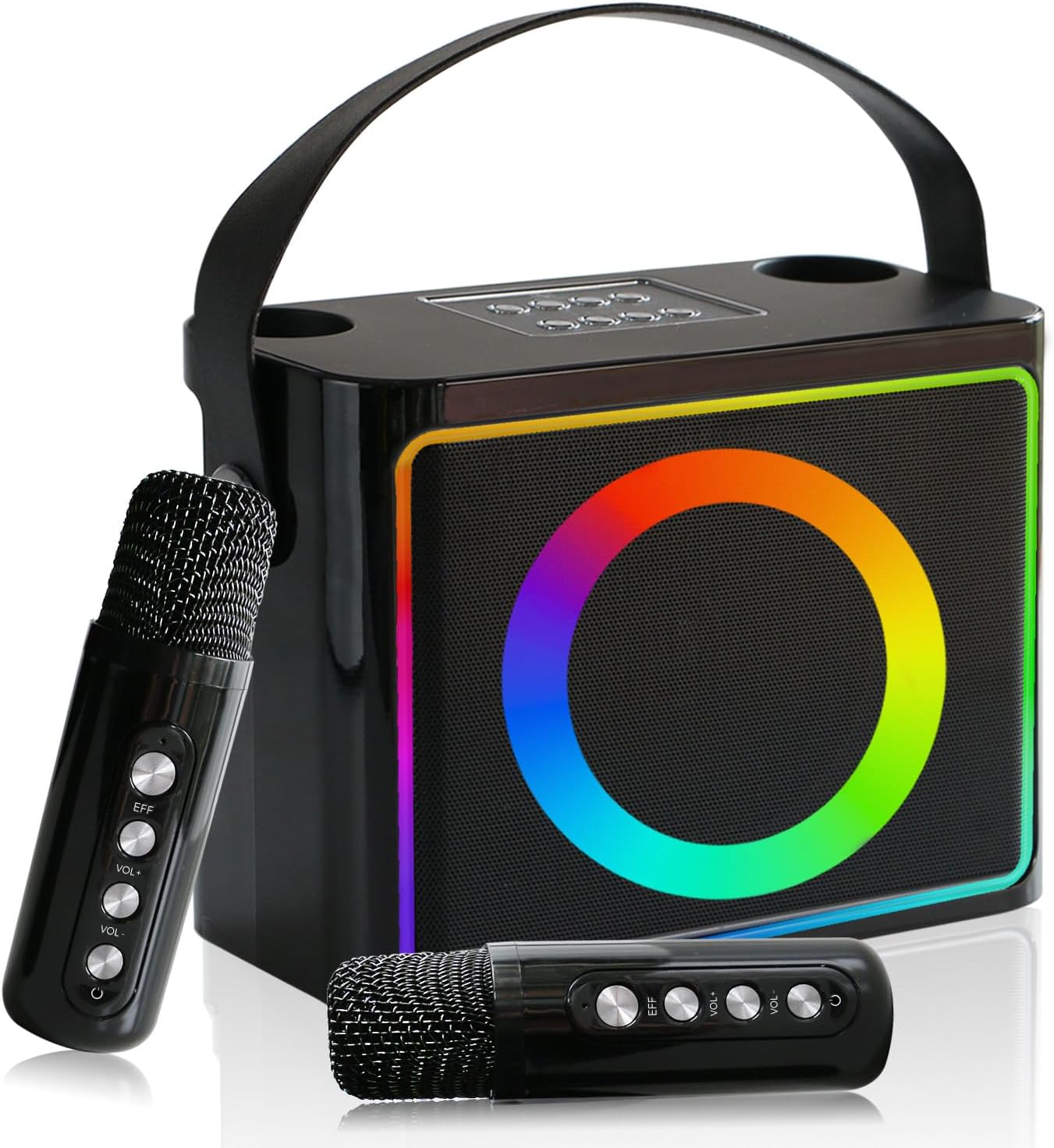 Sada pro karaoke Reproduktor a 2 mikrofony Hifi Rgb 219D