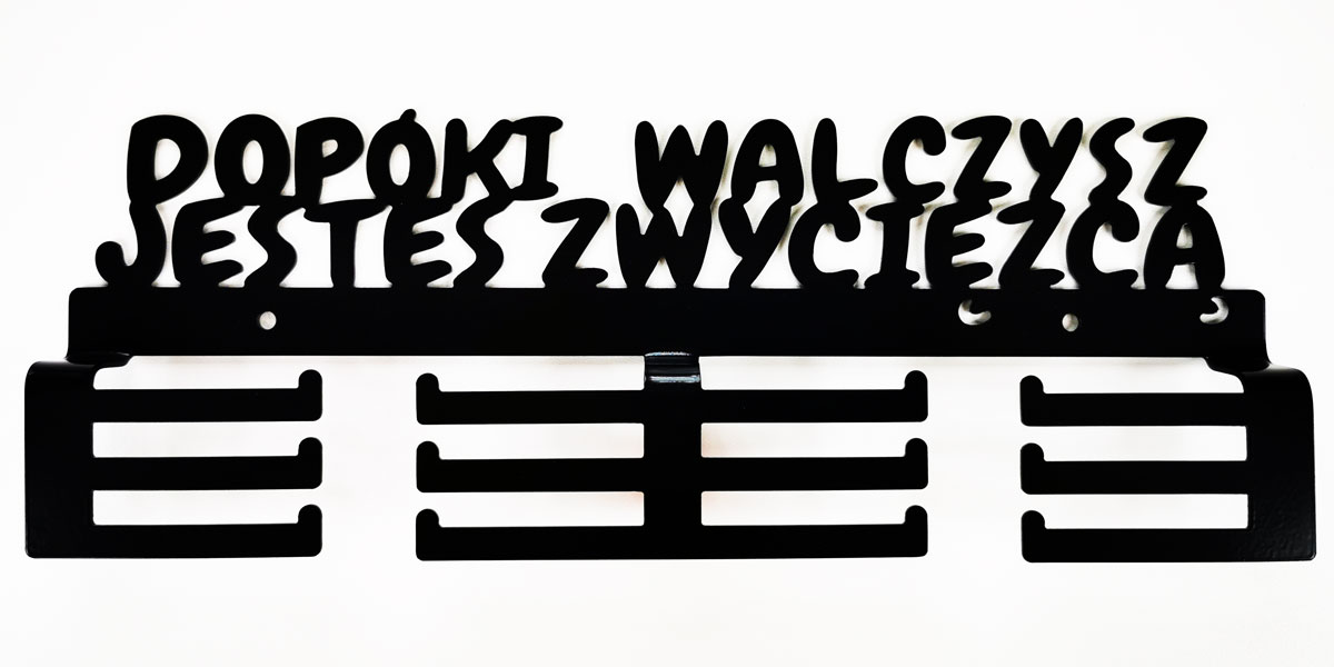 DUŻY WIESZAK NA MEDALE MEDALÓWKA DOPÓKI WALCZYSZ KOŁKI I ZAŚLEPKI GRATIS Rodzaj wieszak na medale