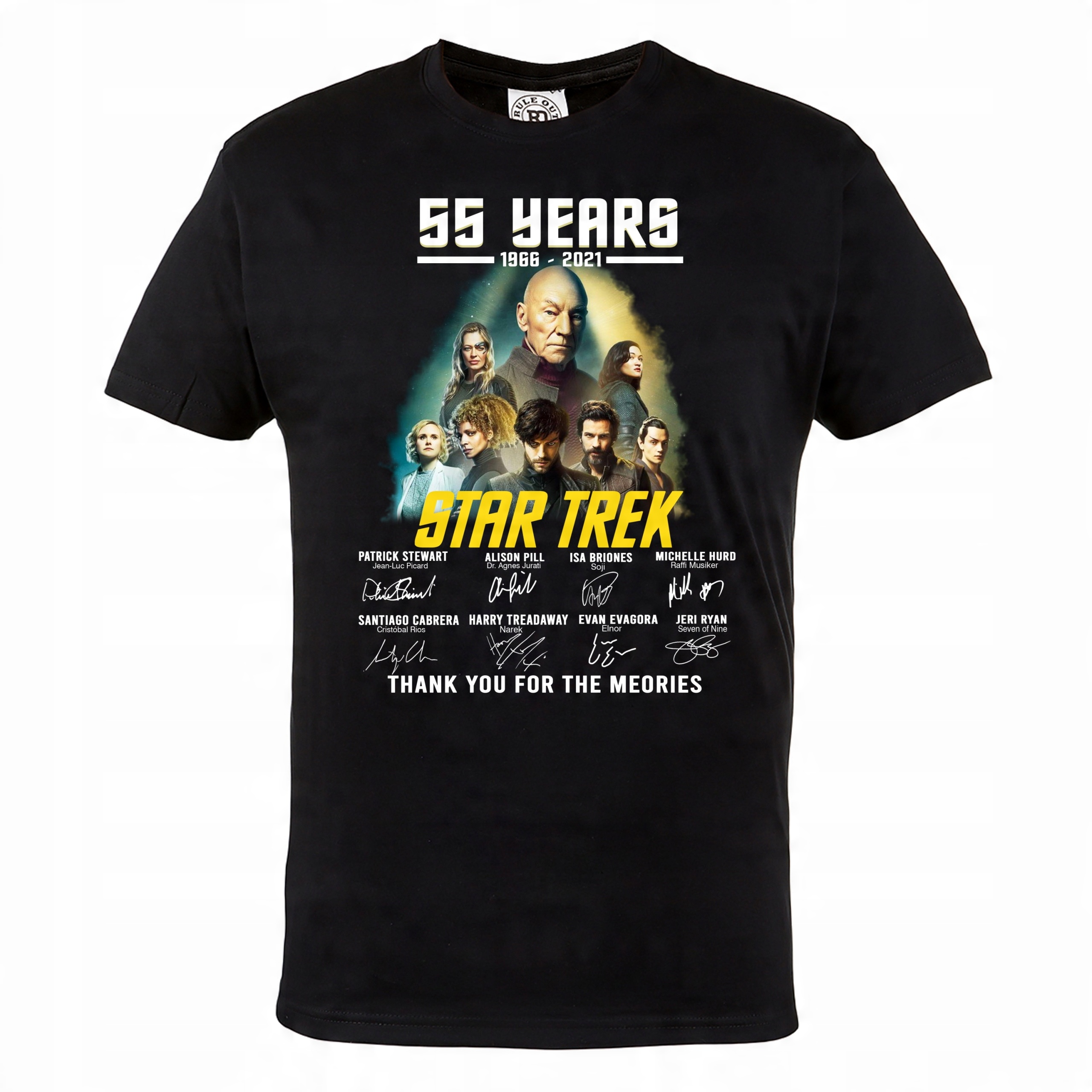 

Koszulka Filmowa 55 Lat Star Trek Autografy