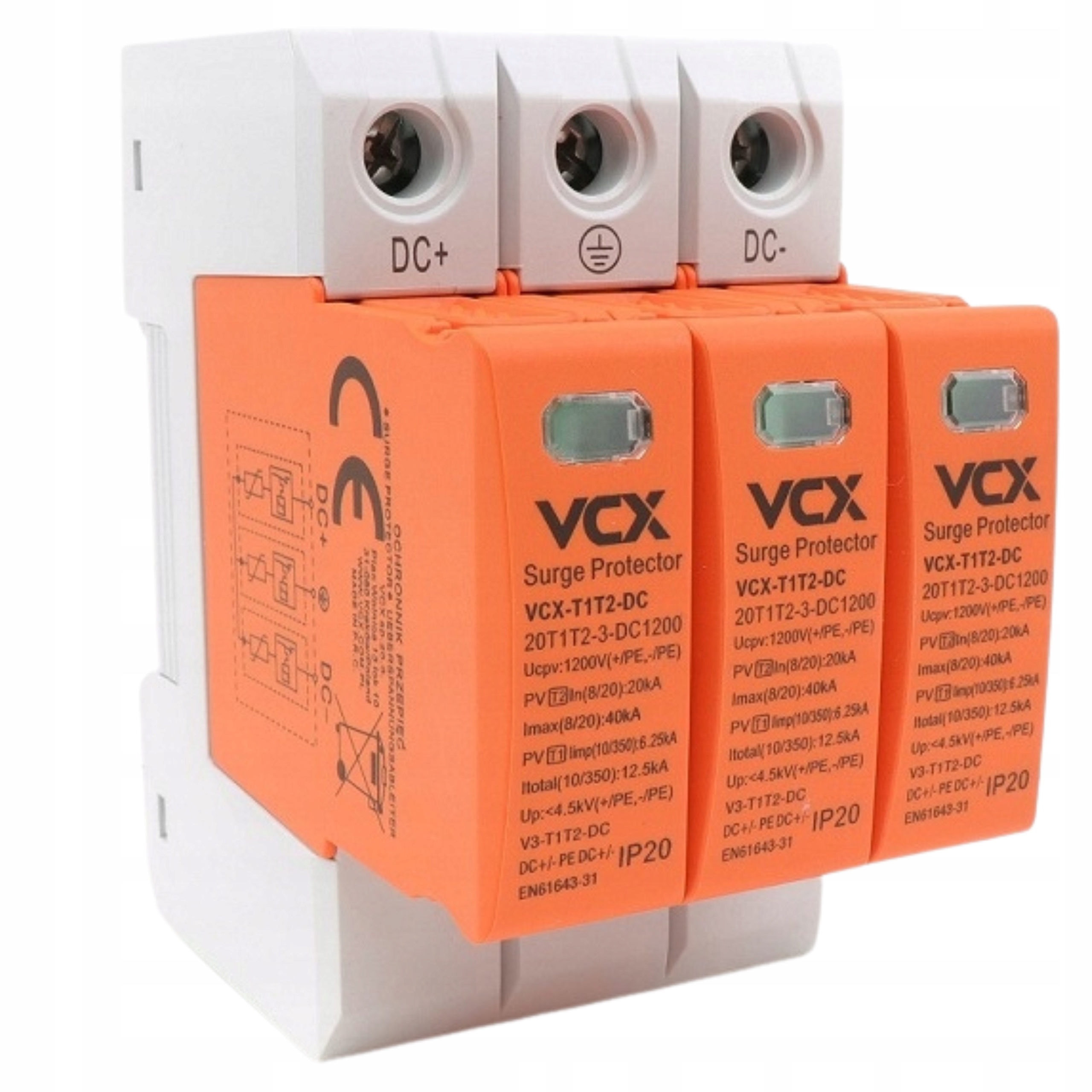 

Ogranicznik Ochronnik Przepięć DC 1200V B+c 12,5kA