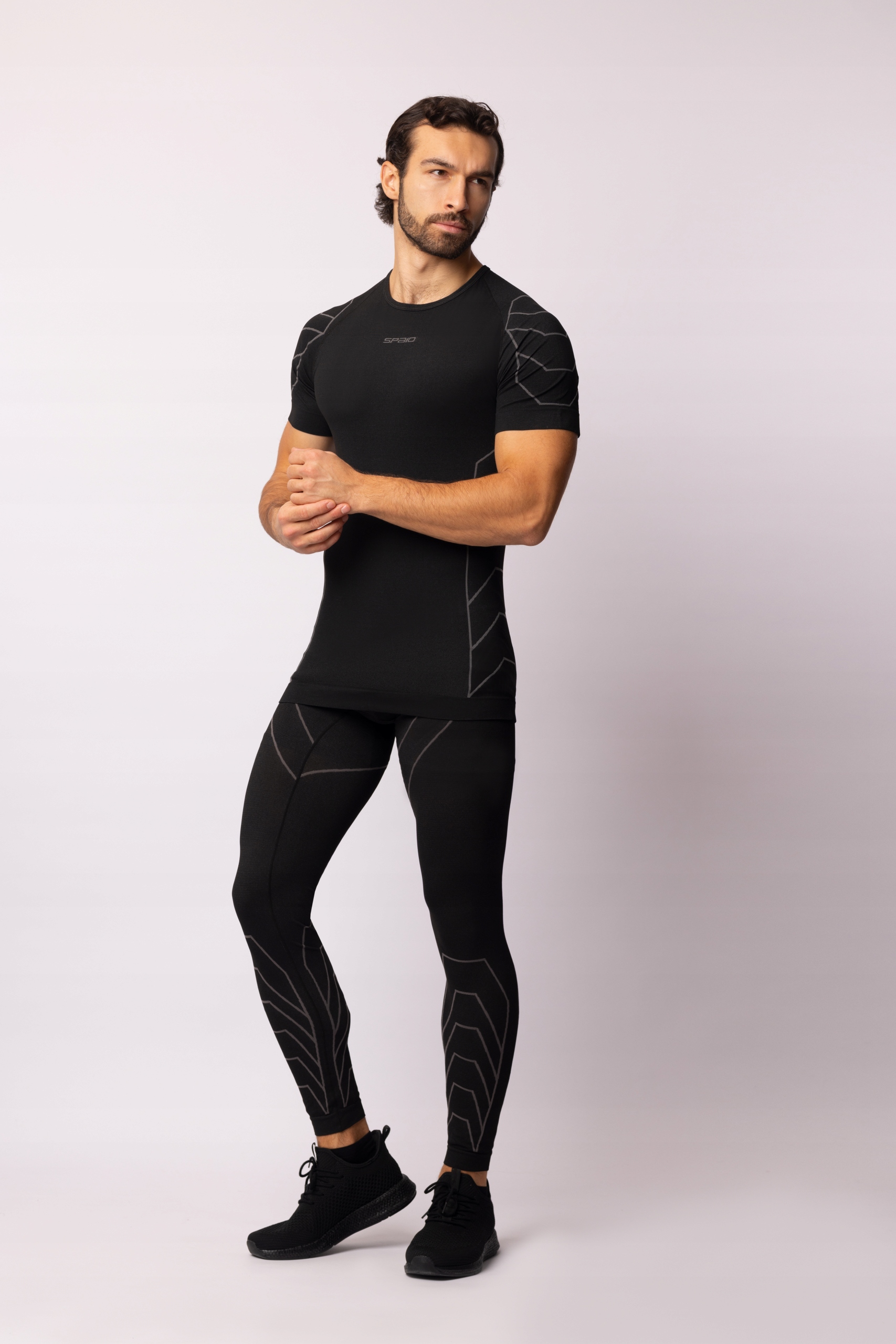 SPAIO RAPID Koszula krótki rękaw MOTOCYKLOWA termoaktywna M czarno szara Producent inny