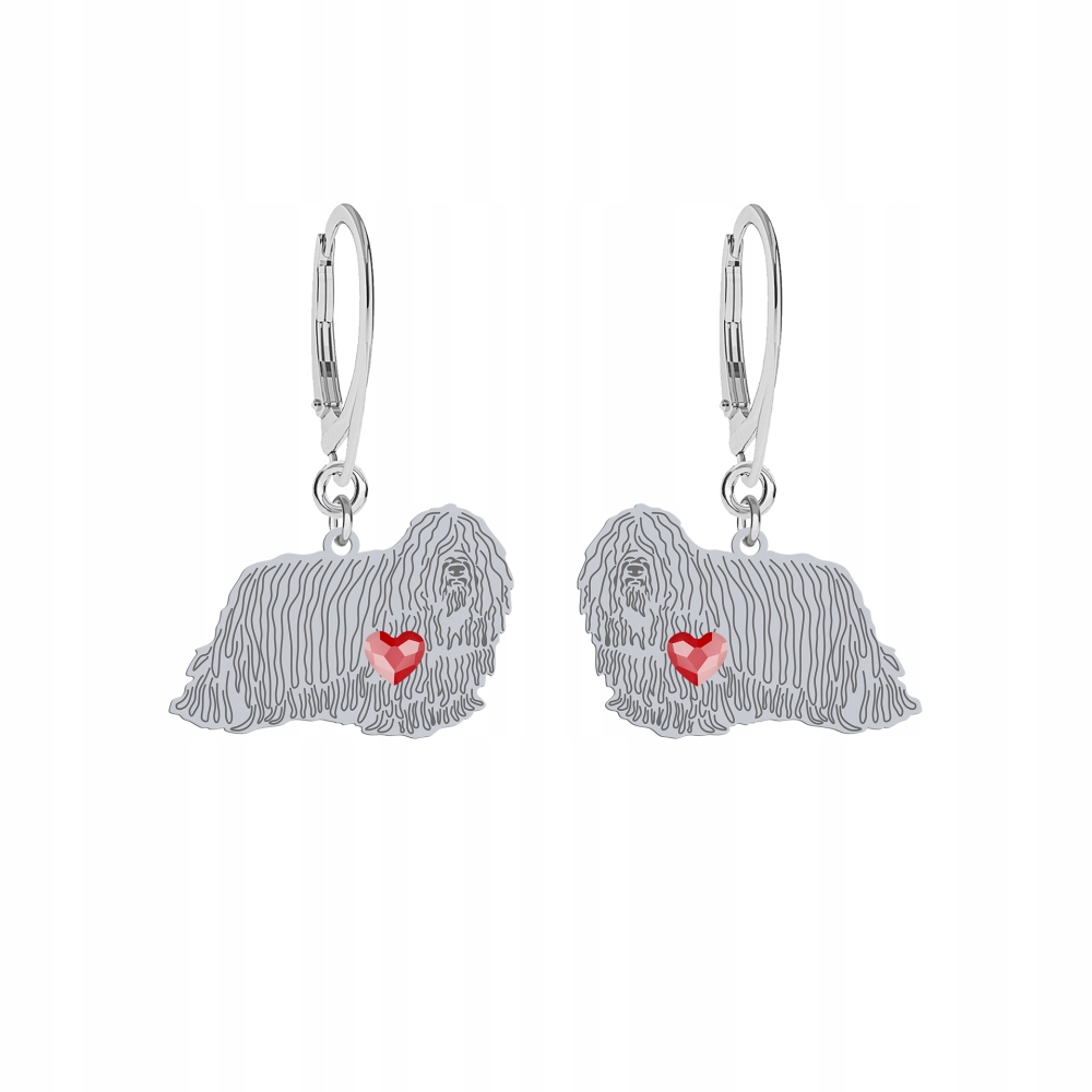 Náušnice s psem Komondor Stříbro 925 Dárek Žena Šperky Gravírování Bonus