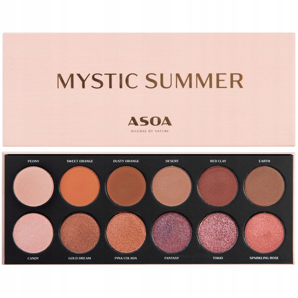 Paleta očních stínů Asoa Mystic Summer 12 barev 12,3 g