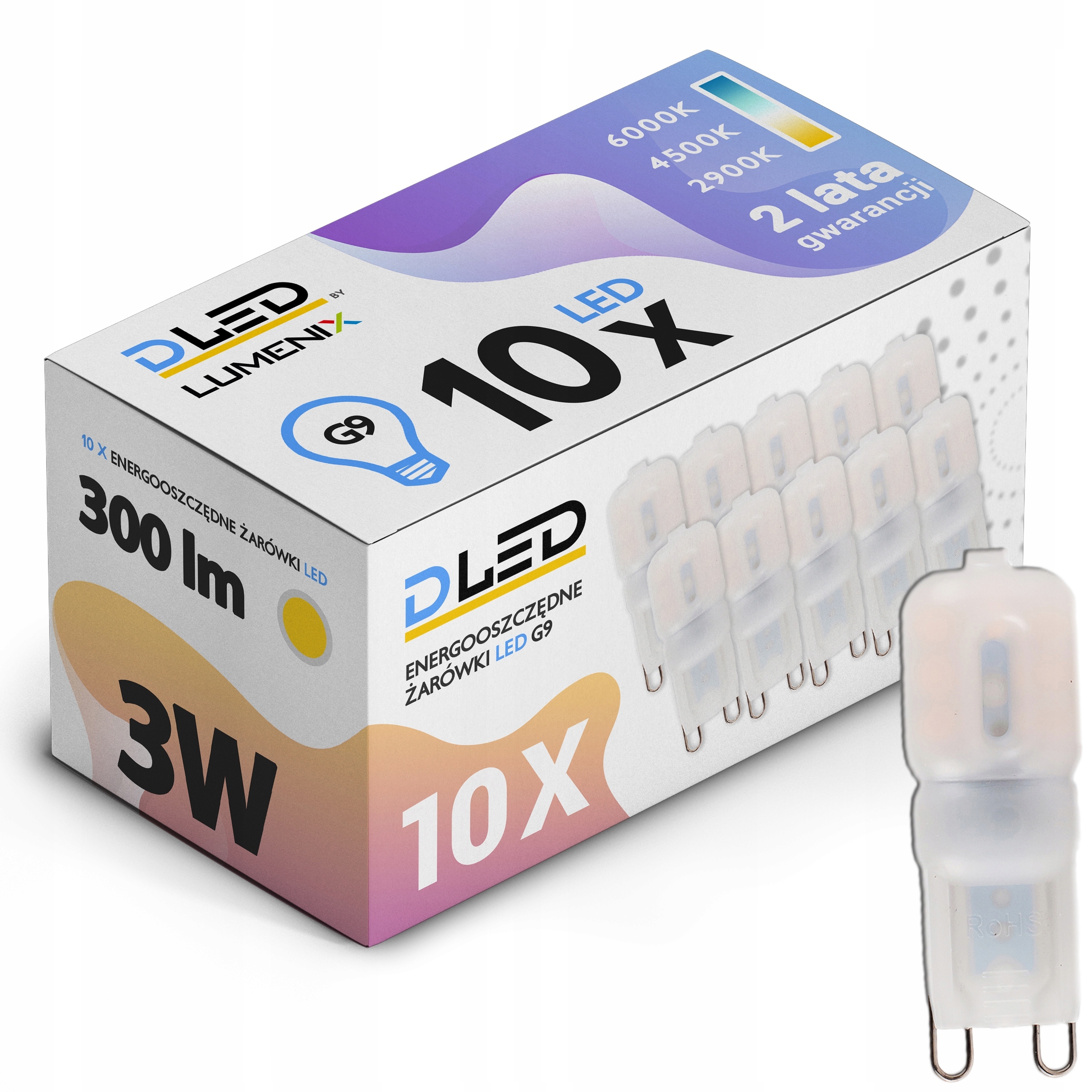 

10x Żarówka Led G9 Smd 3W mini DIM 230V Neutralna