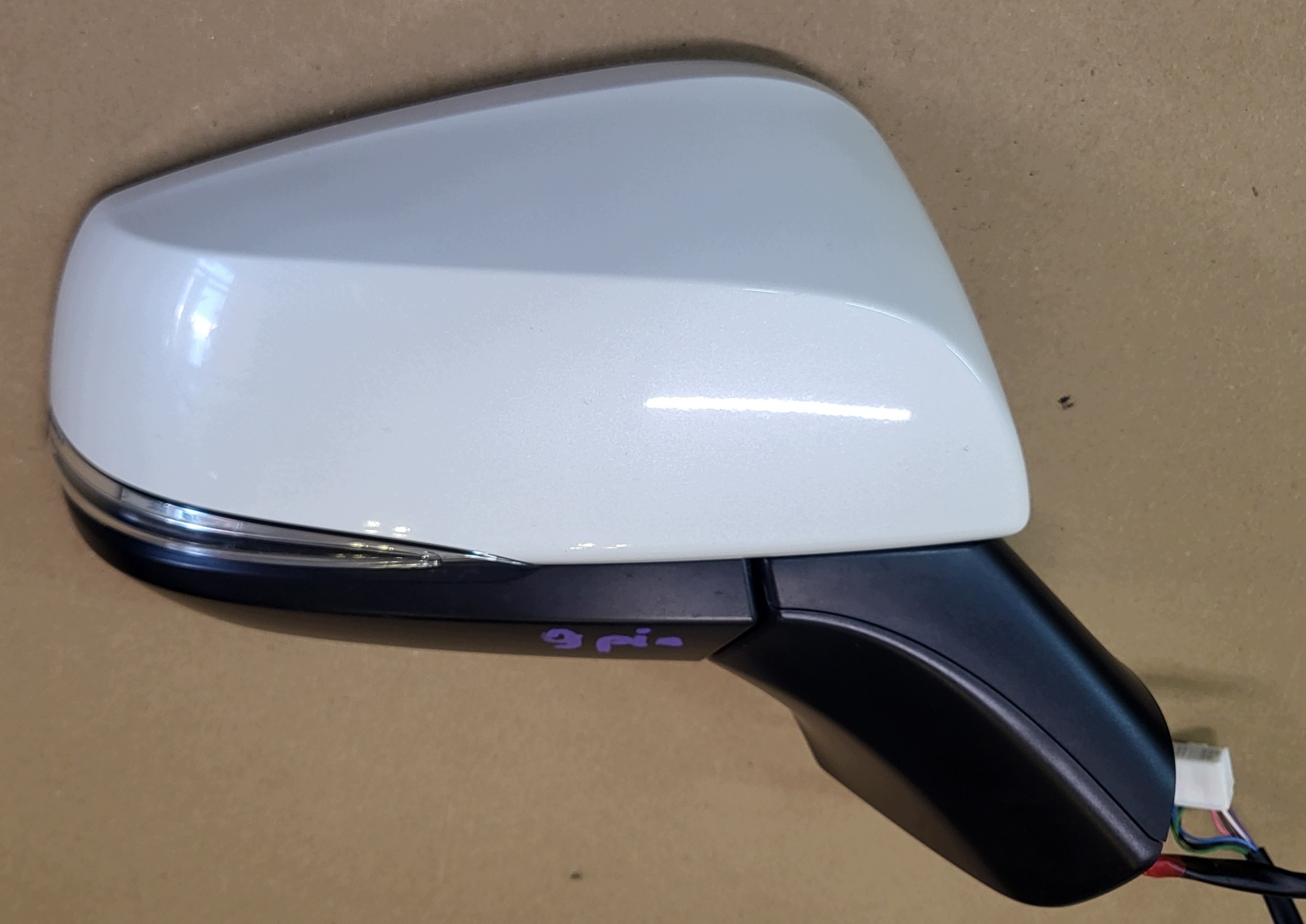 mirror complete exterior 9 PIN right BIALA PERLA TOYOTA RAV4 V OE
