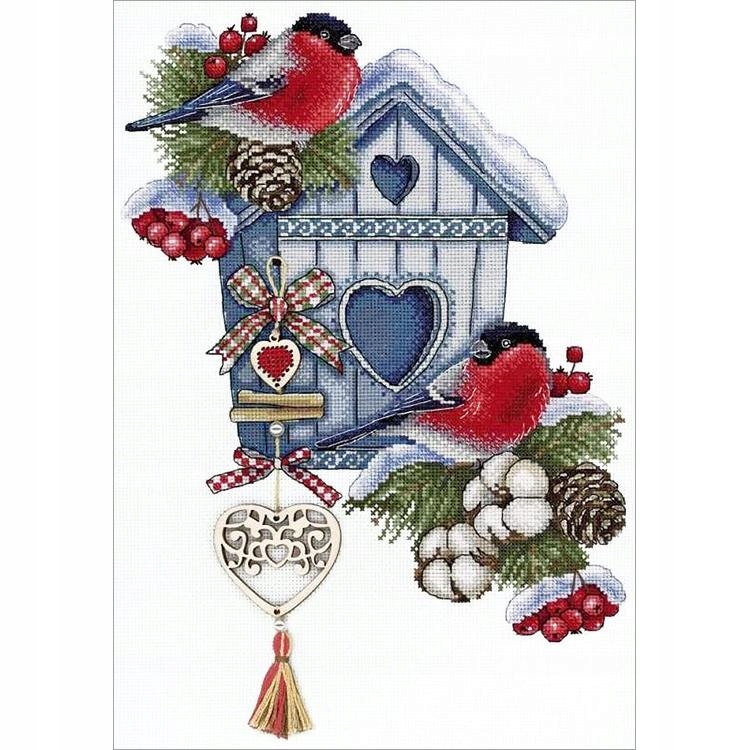 Vyšívací sada Mrazivé hnízdečko