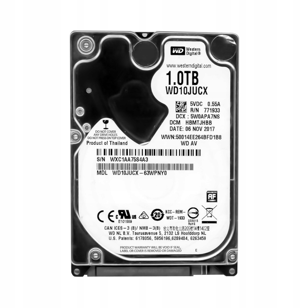 Wd 1TB 5.4K 16MB Sata III 2.5'' WD10JUCX