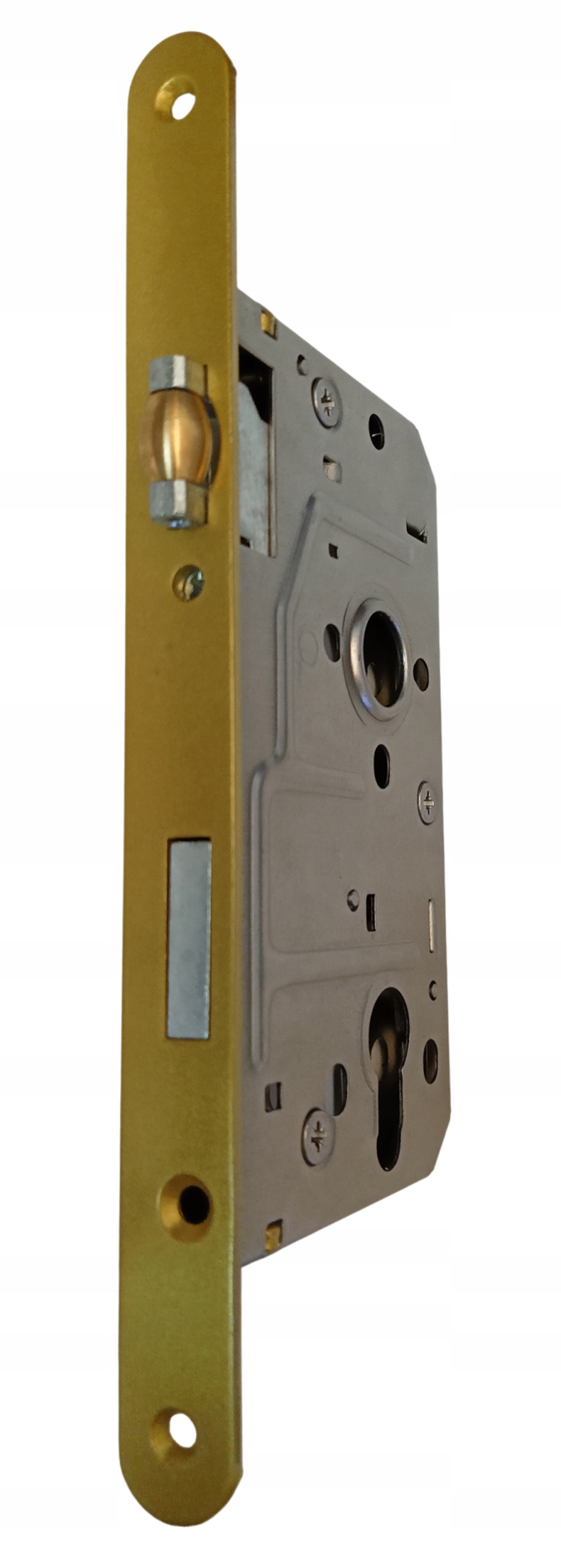 Dom zámek na vložku s válečkovým válečkem 72/55 čelo 235/20 mm lakovaný pravý