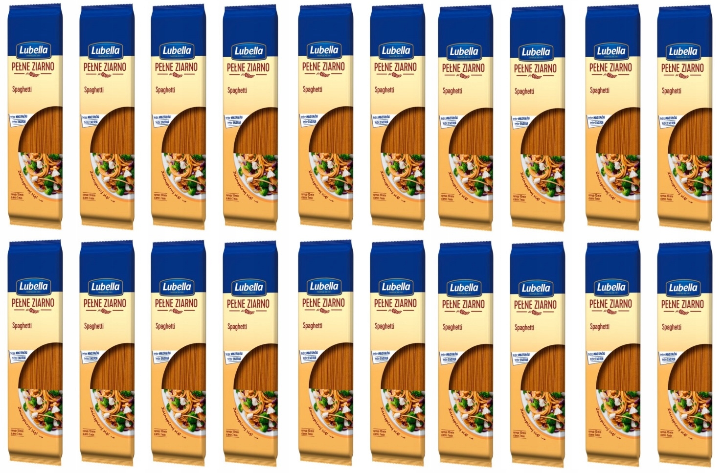 Levně 20 x 400 g Lubella Plné zrno Těstoviny s špagetami Karton