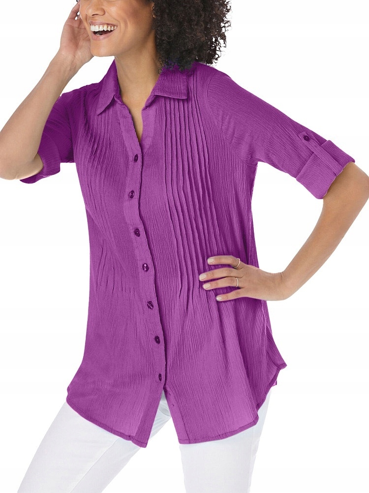 Plus Size Woman Within Krásná Košile Tunika Fialová WW91 64