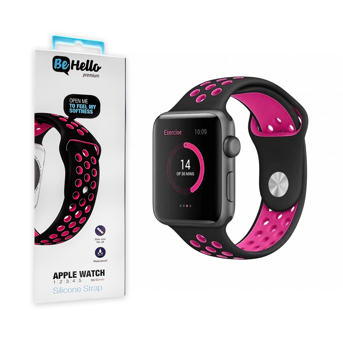 

Różowy Pasek Sportowy Apple Watch 38/40MM Dziurki