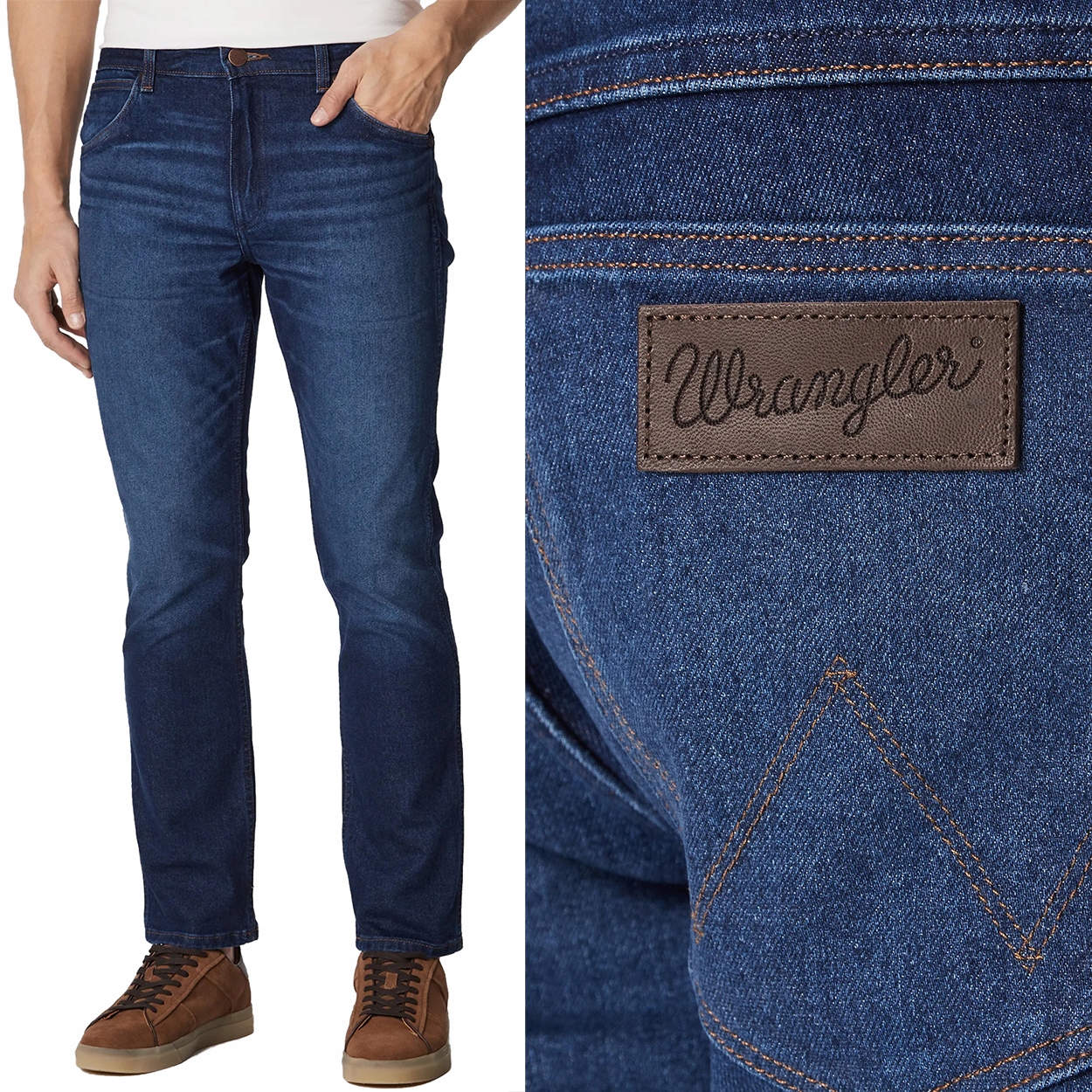 Wrangler Greensboro Mountain Soul Jednoduché Džínové Kalhoty Džíny W42 L34