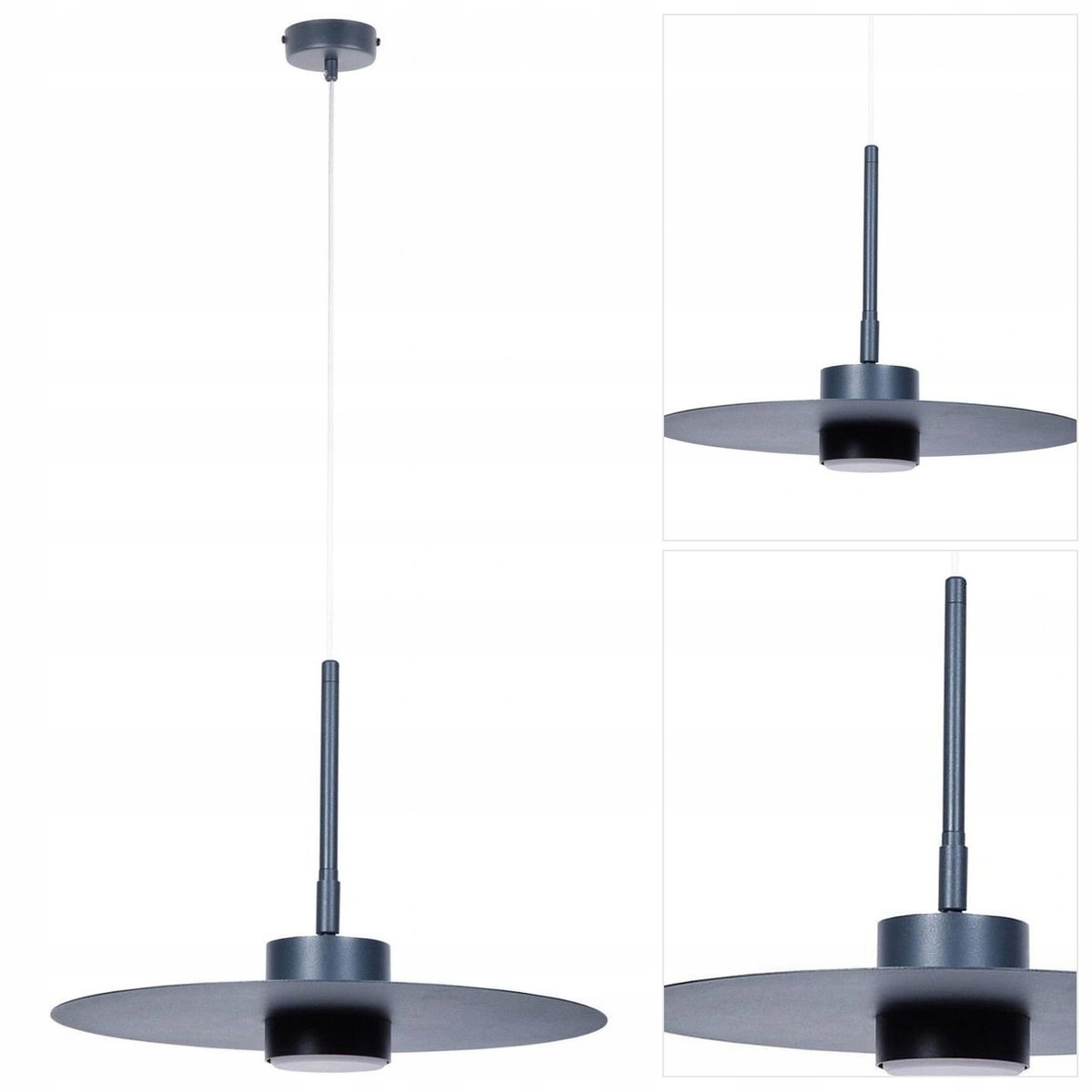 Šedá závěsná lampa Charlie moderní nad kuchyňským ostrovem Sigma Lighting