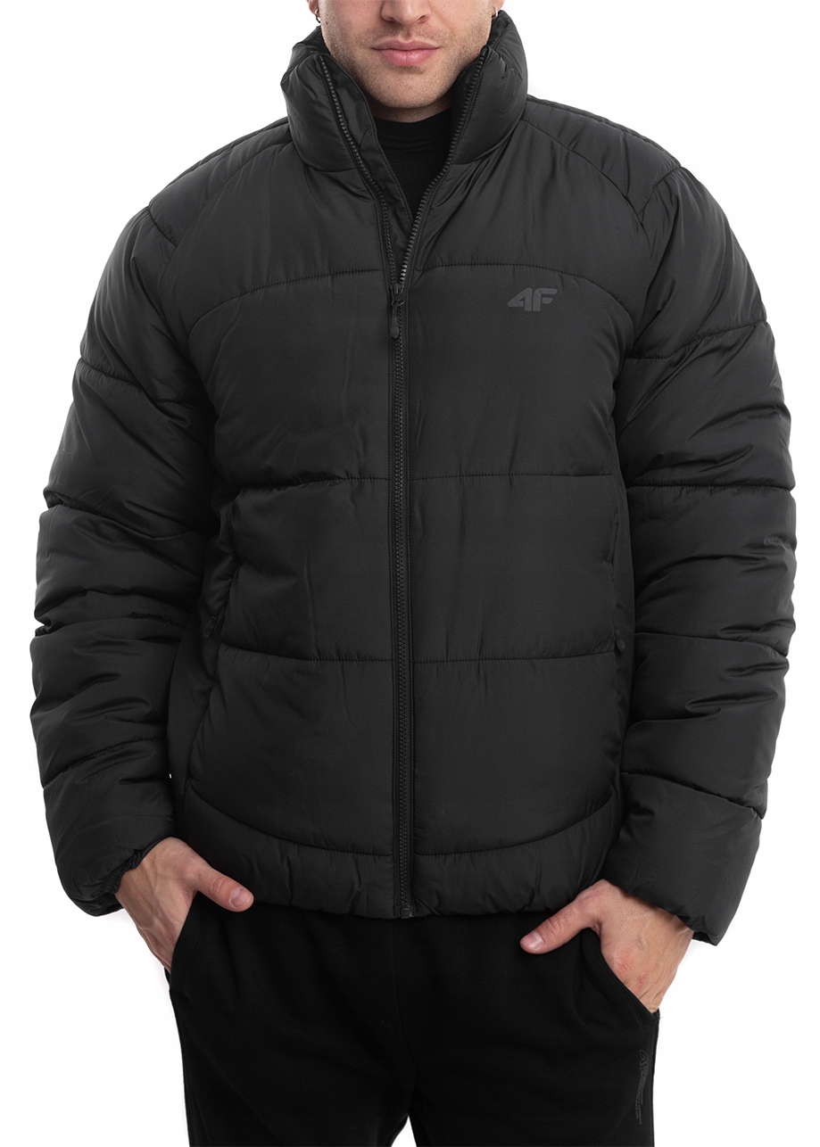 Zimní Bunda Pánská péřová 4F s kapucí Prošívaná Hydrofobní Teplá XXL