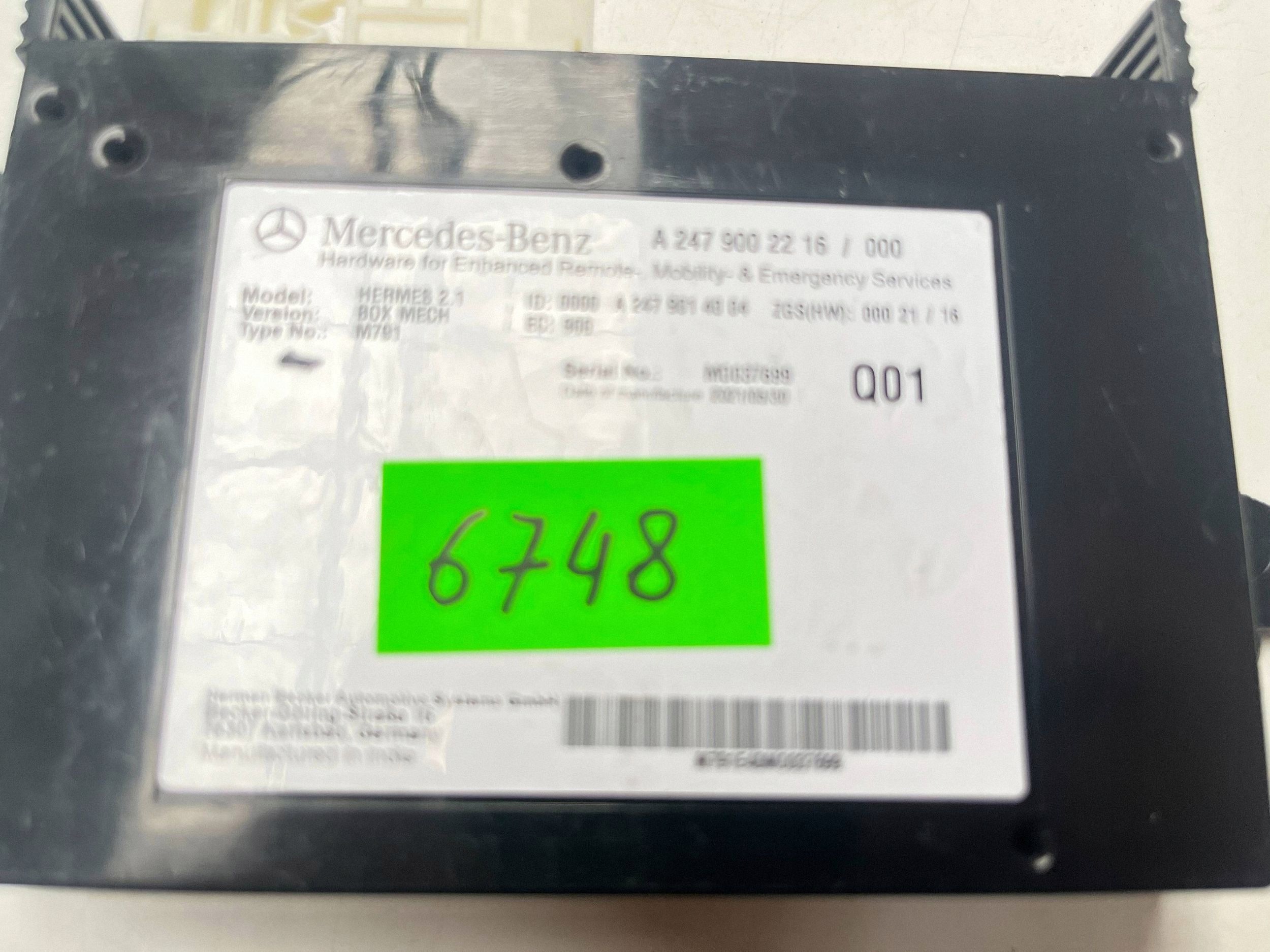 control unit KOMUNIKACJI MERCEDES-BENZ B W247 A2479002215