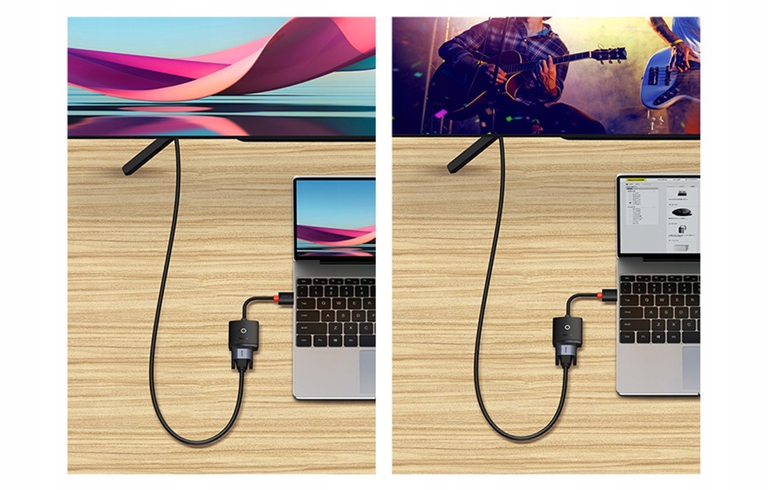 Przejściówka adapter HDMI - VGA 1080p 60Hz BASEUS Marka Baseus