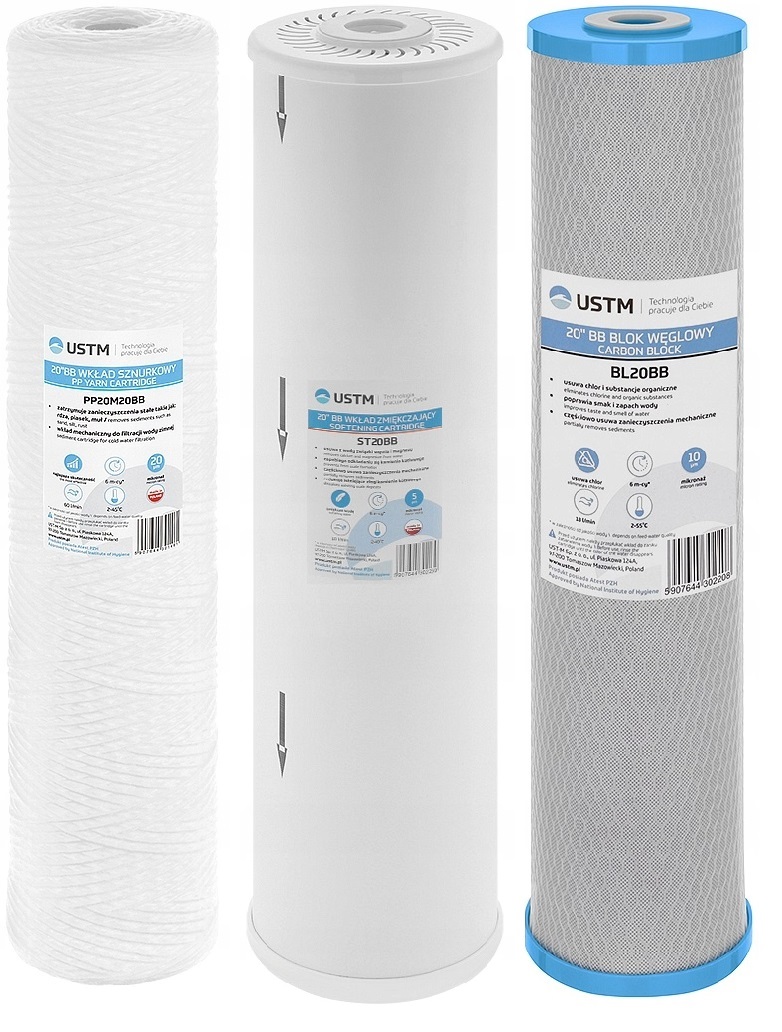 Wkłady do filtra wody Big Blue zmiękczający USTM