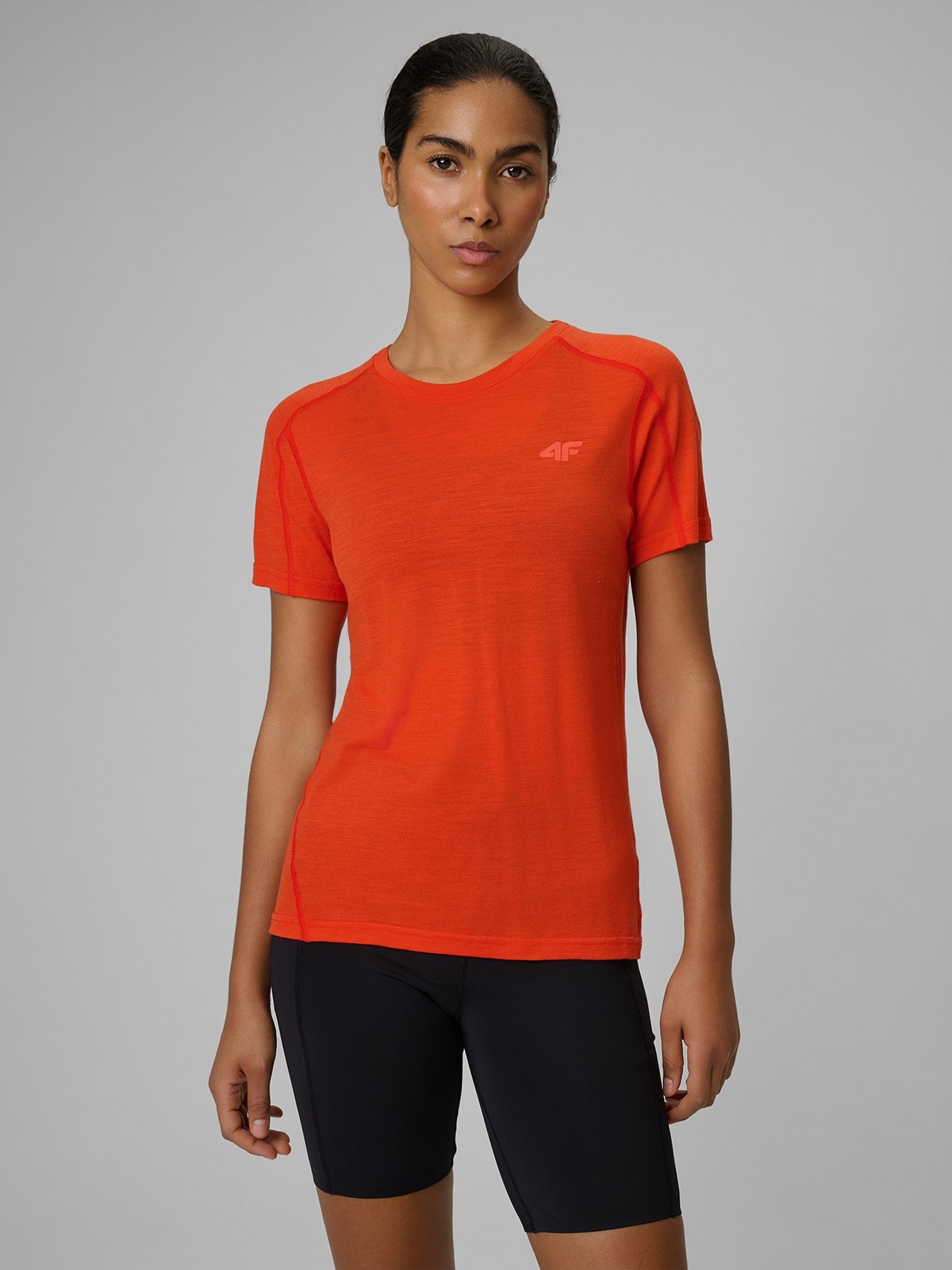 4F Dámské Trekové Tričko Oranžové Merino L