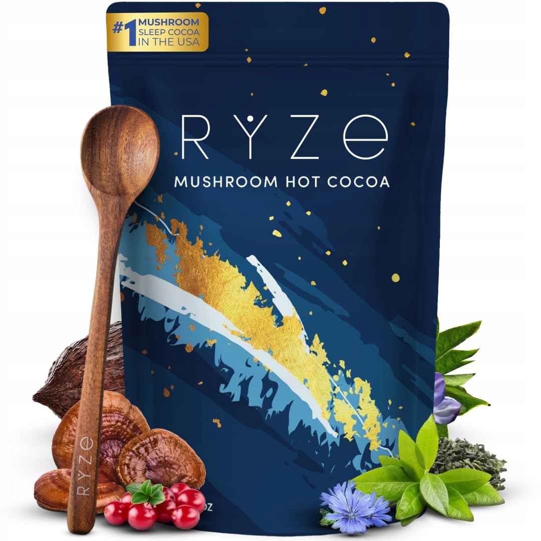 Ryze Superfoods Grzybowe Kakao Rozpuszczalne z Melatoniną Suplement na Sen