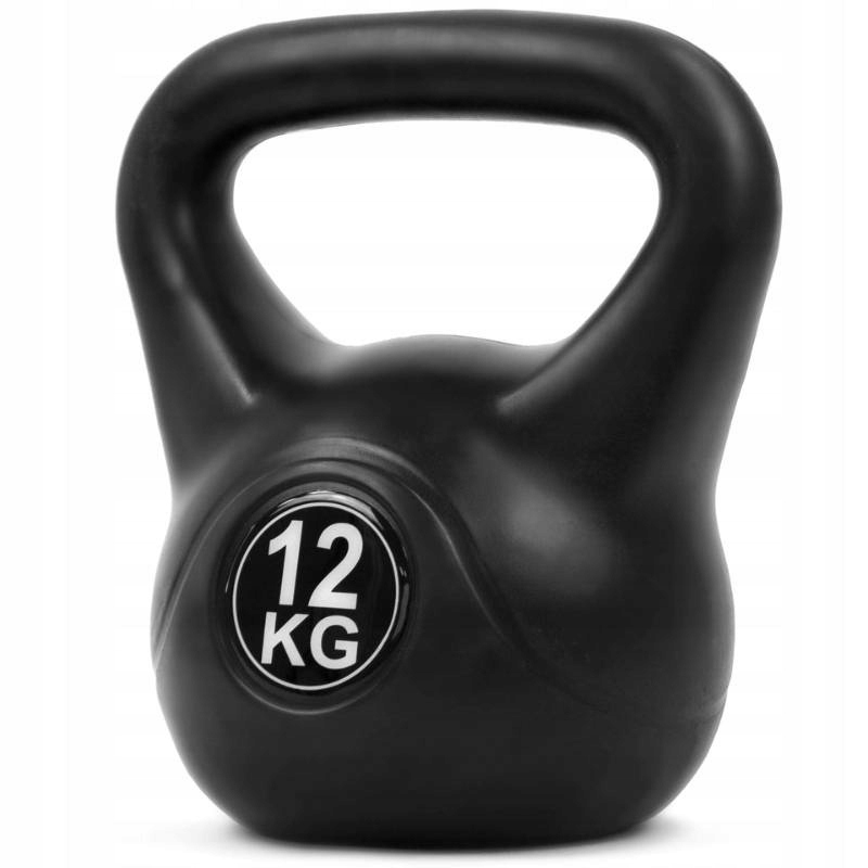 Kettlebell kettle do ćwiczeń bitumiczne odważnik ciężar trening 4FIZJO 12kg