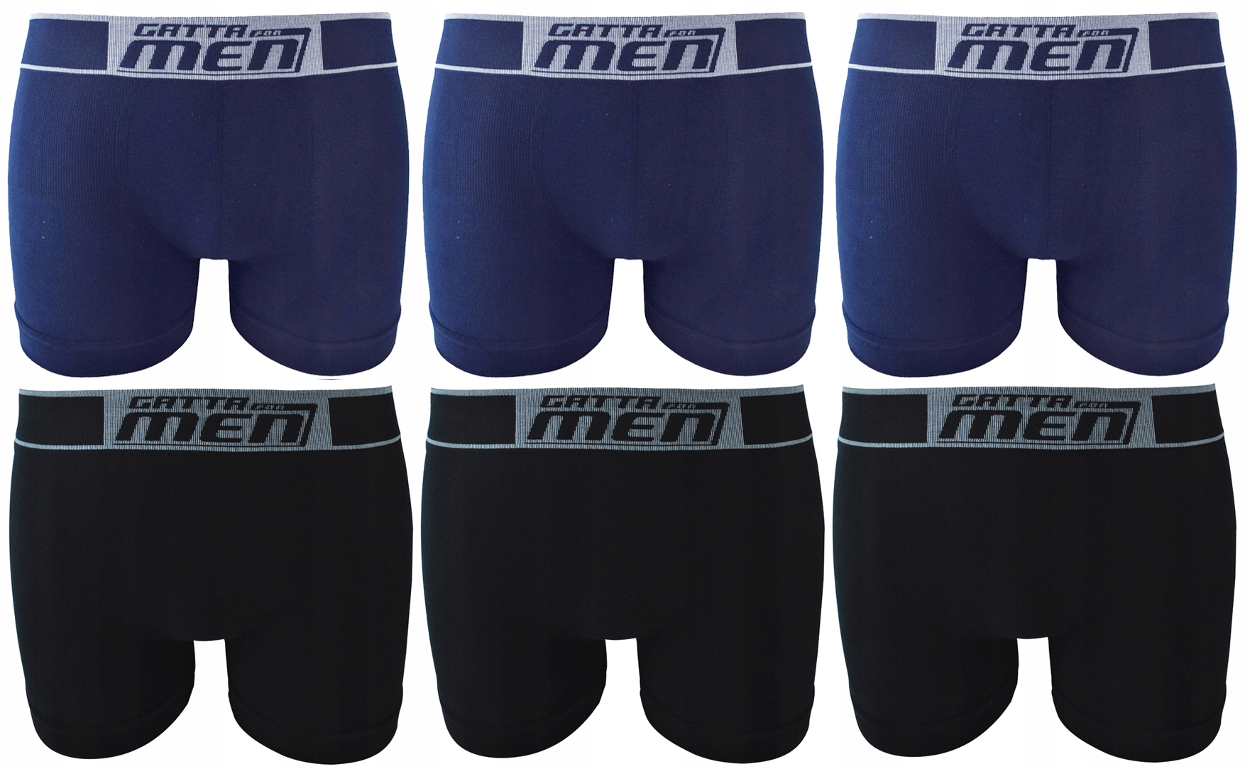 

6 X Gatta Boxer Bawełna Bokserki Granat Czarne L