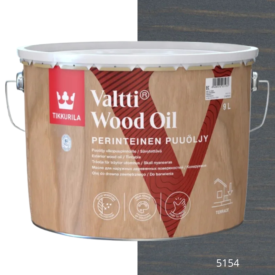 Tikkurila Valtti Wood Oil Olej Na Dřevo 9 L Barva 5154