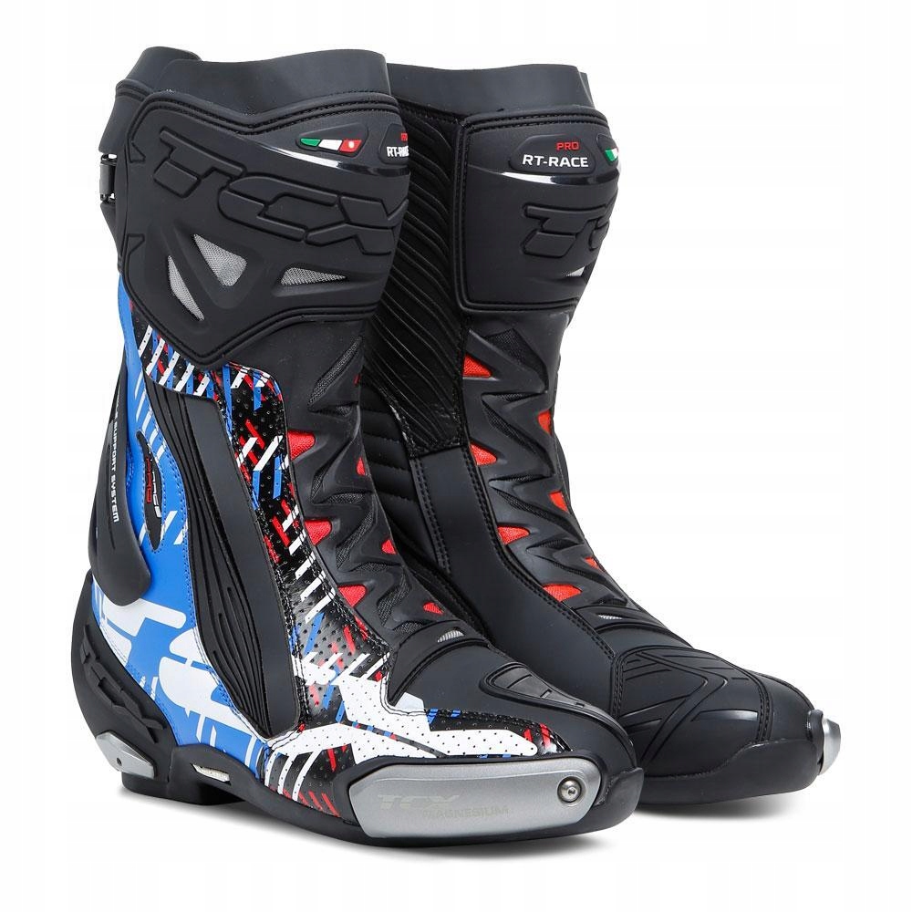 Motocyklové topánky Tcx Rt-race Pro Air Black/Blue/Red veľkosť 45 športové
