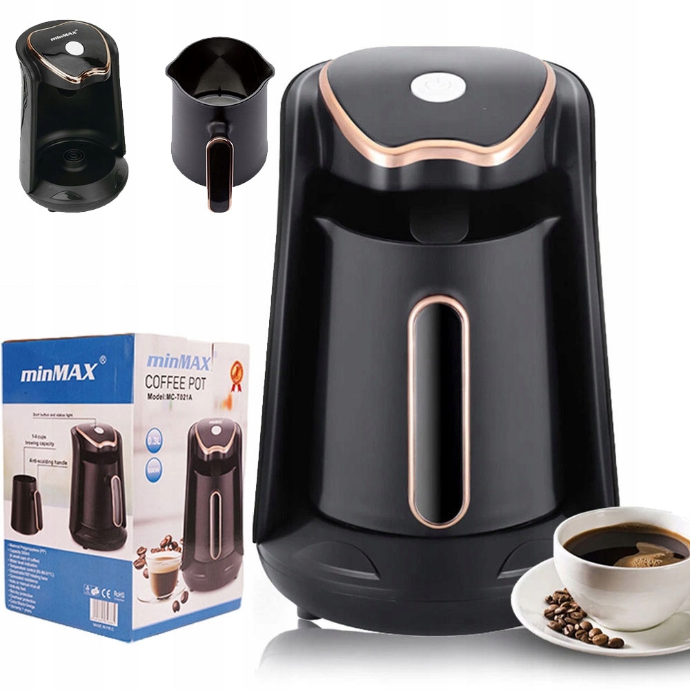 Bedee Elektrický kávovar 300 ml 600 W černý