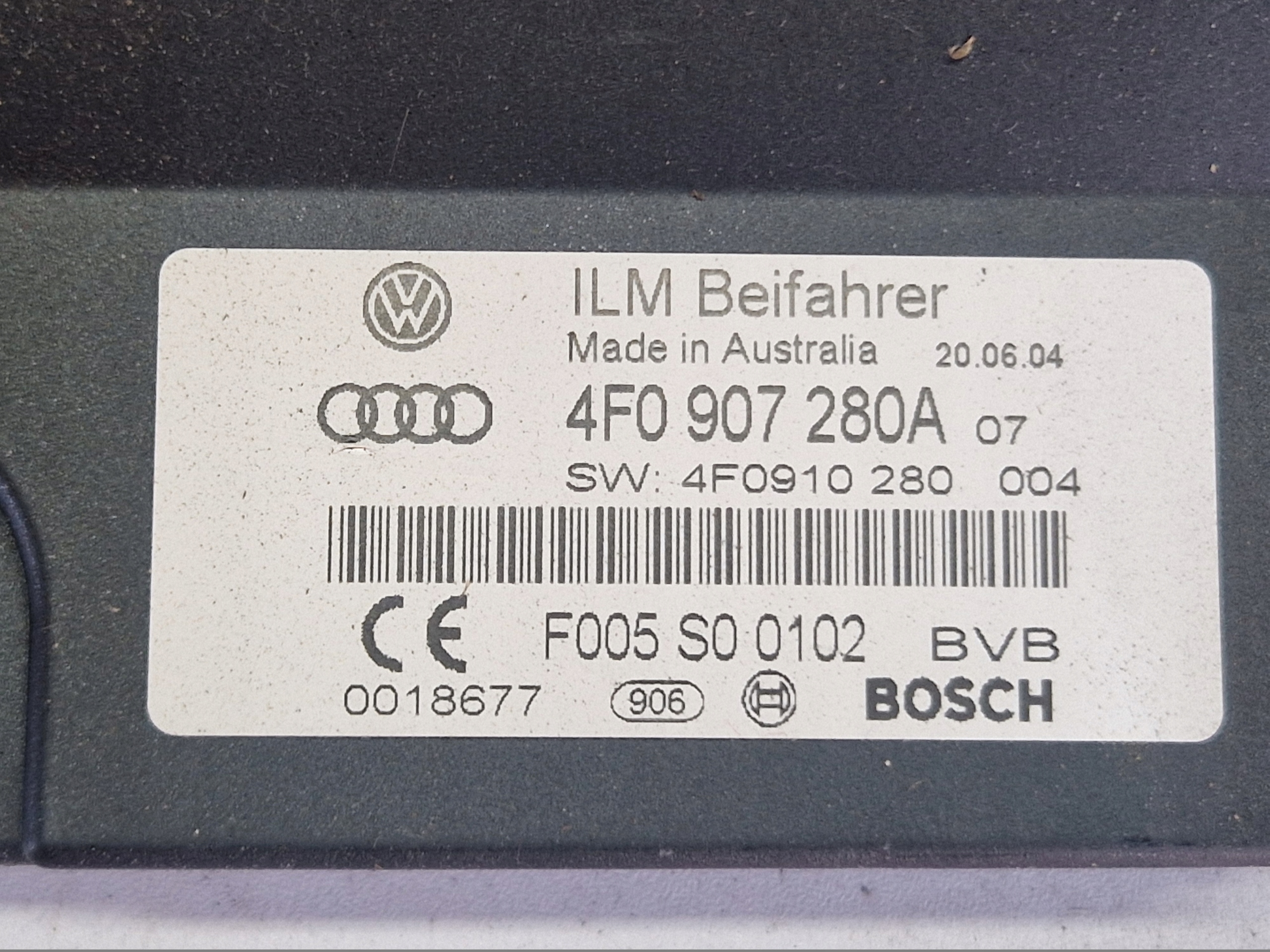 AUDI A6 C6 A6C6 module control unit 4F0907280A