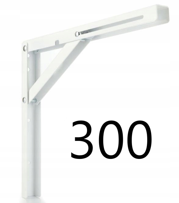 

Wspornik Składany Półki Blatu L 300 Biały 100kg