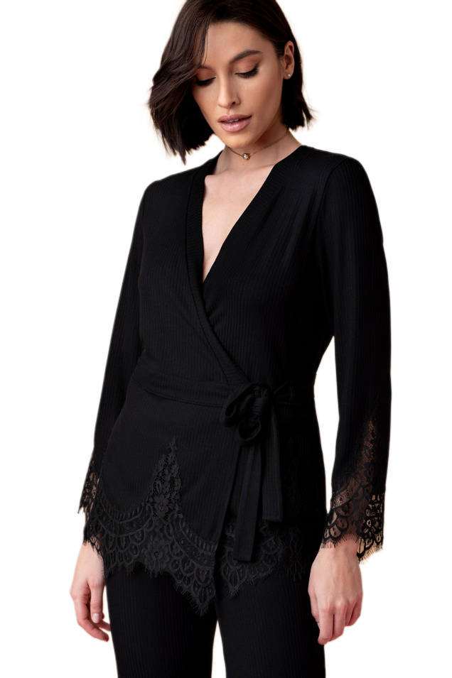 Vanilla&oh!zuza Dámské Pyžamo Černá Viskóza 4521 Opera L/40