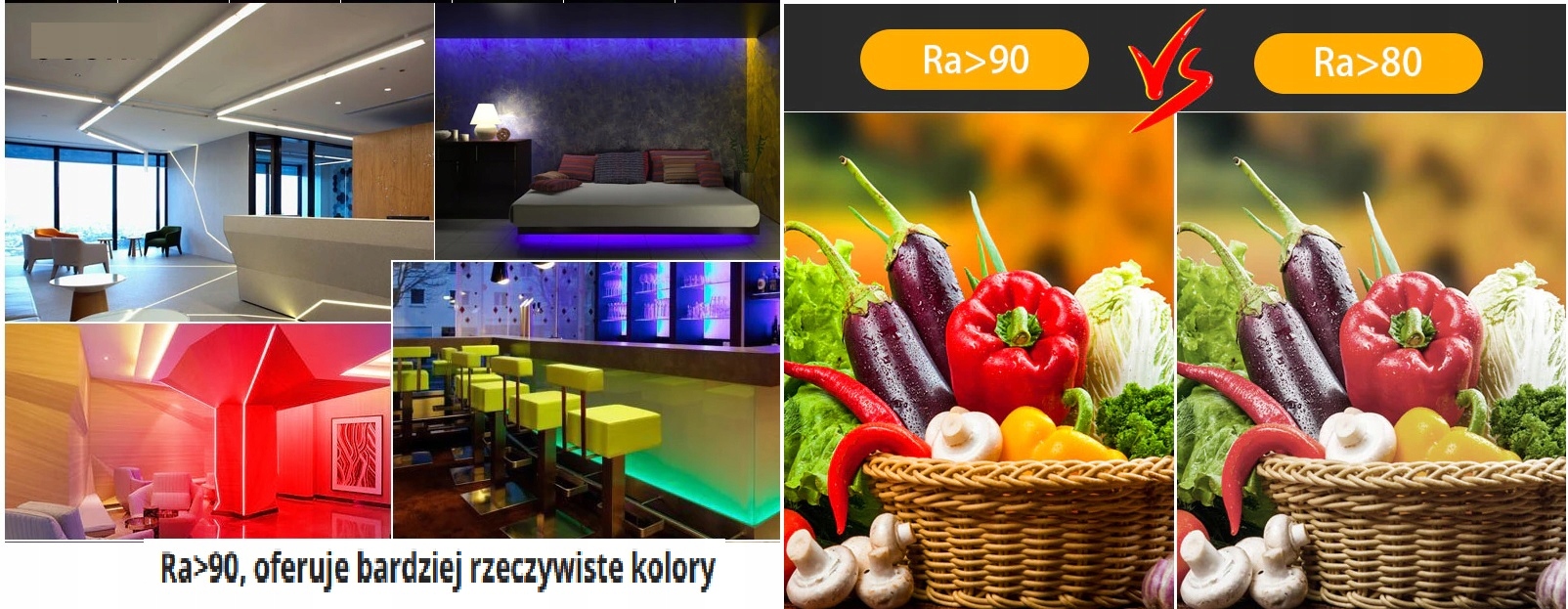 TAŚMA COB LED 12V 48O DIÓD 1M. ZASILACZ NEUTRALNA Napięcie (V) 12V DC