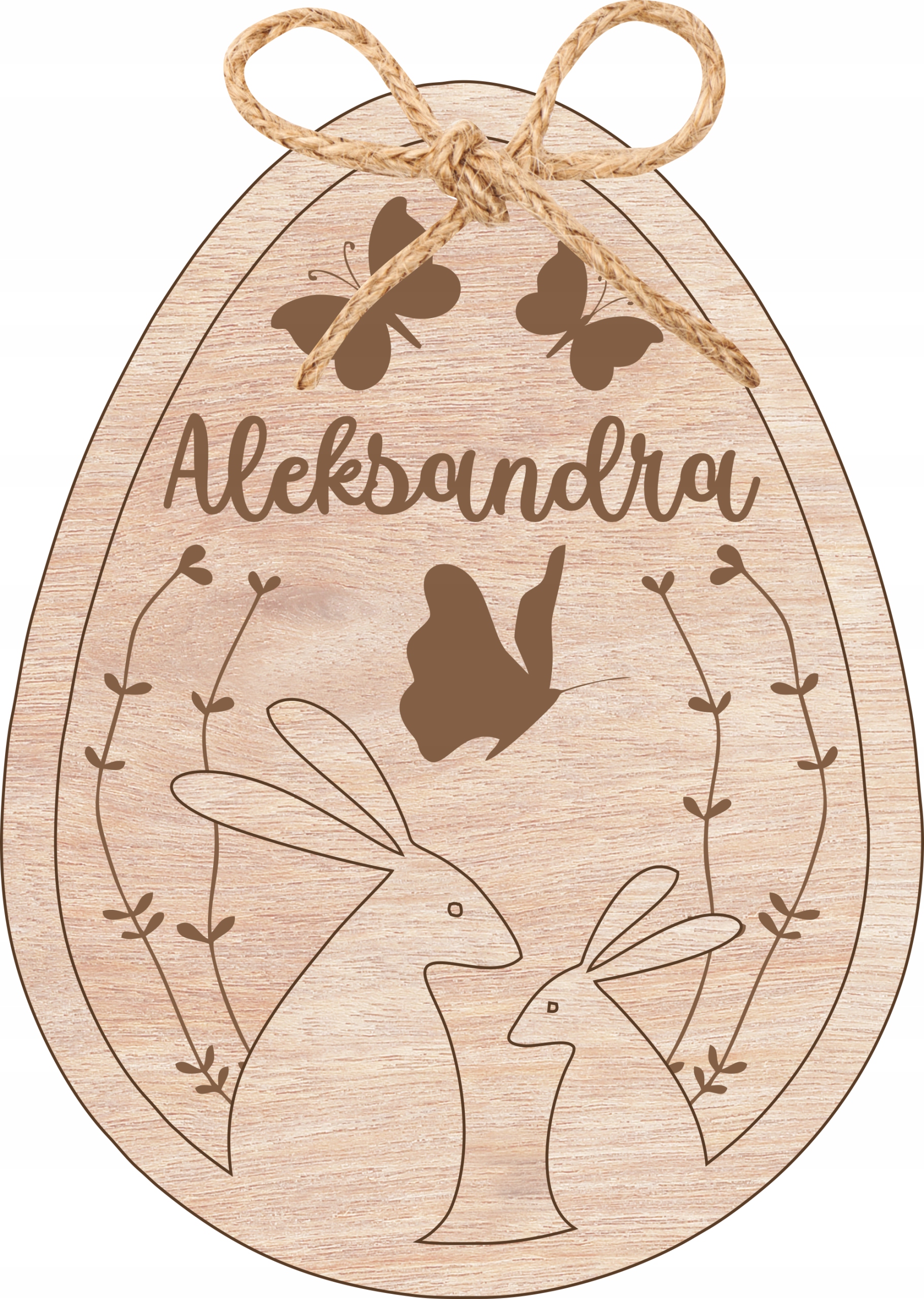 

Zawieszka drewniana podwójna pisanka Wielkanoc