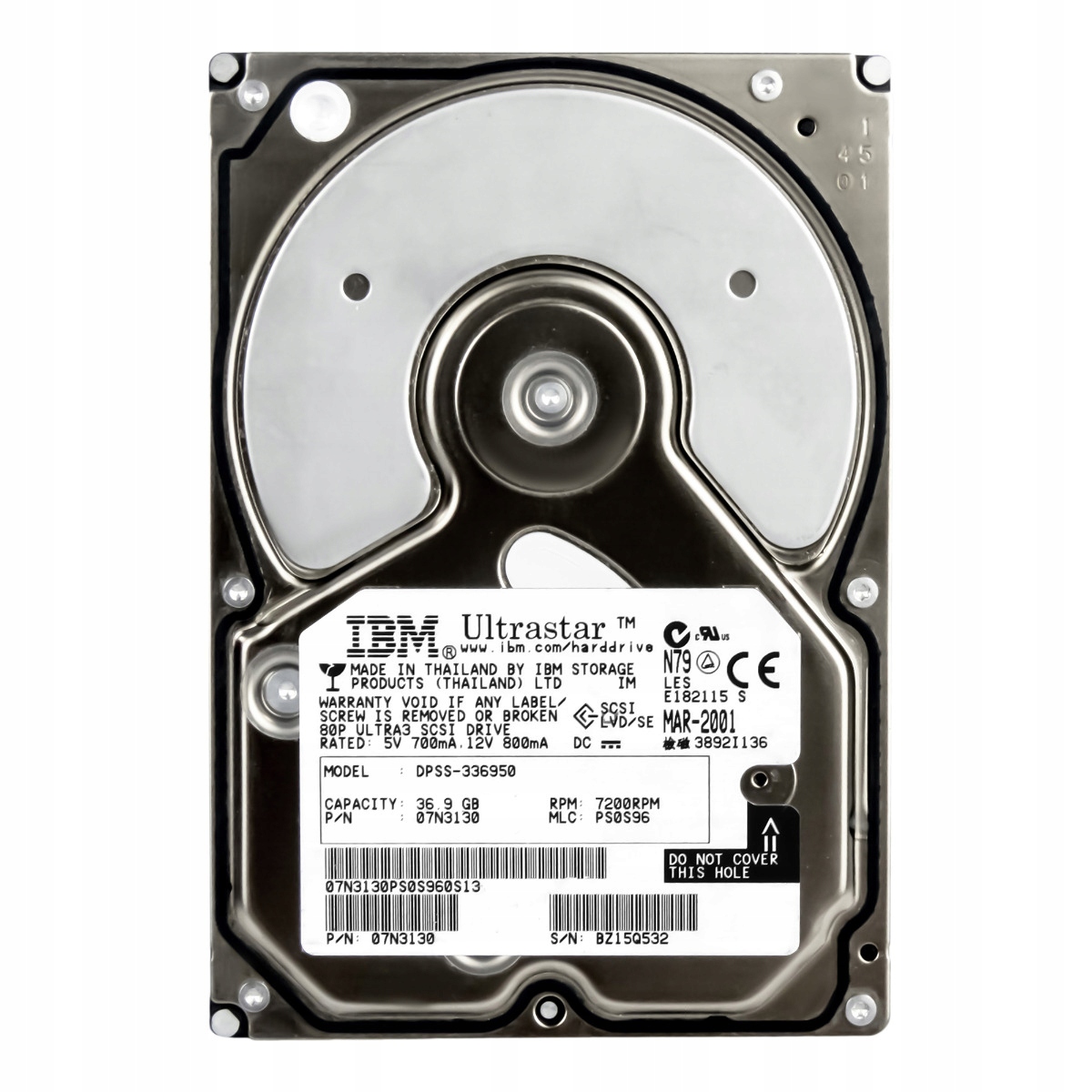 Ibm UltraStar 36LP 07N3130 36.9GB 7.2K Scsi U160 3.5'' DPSS-336950