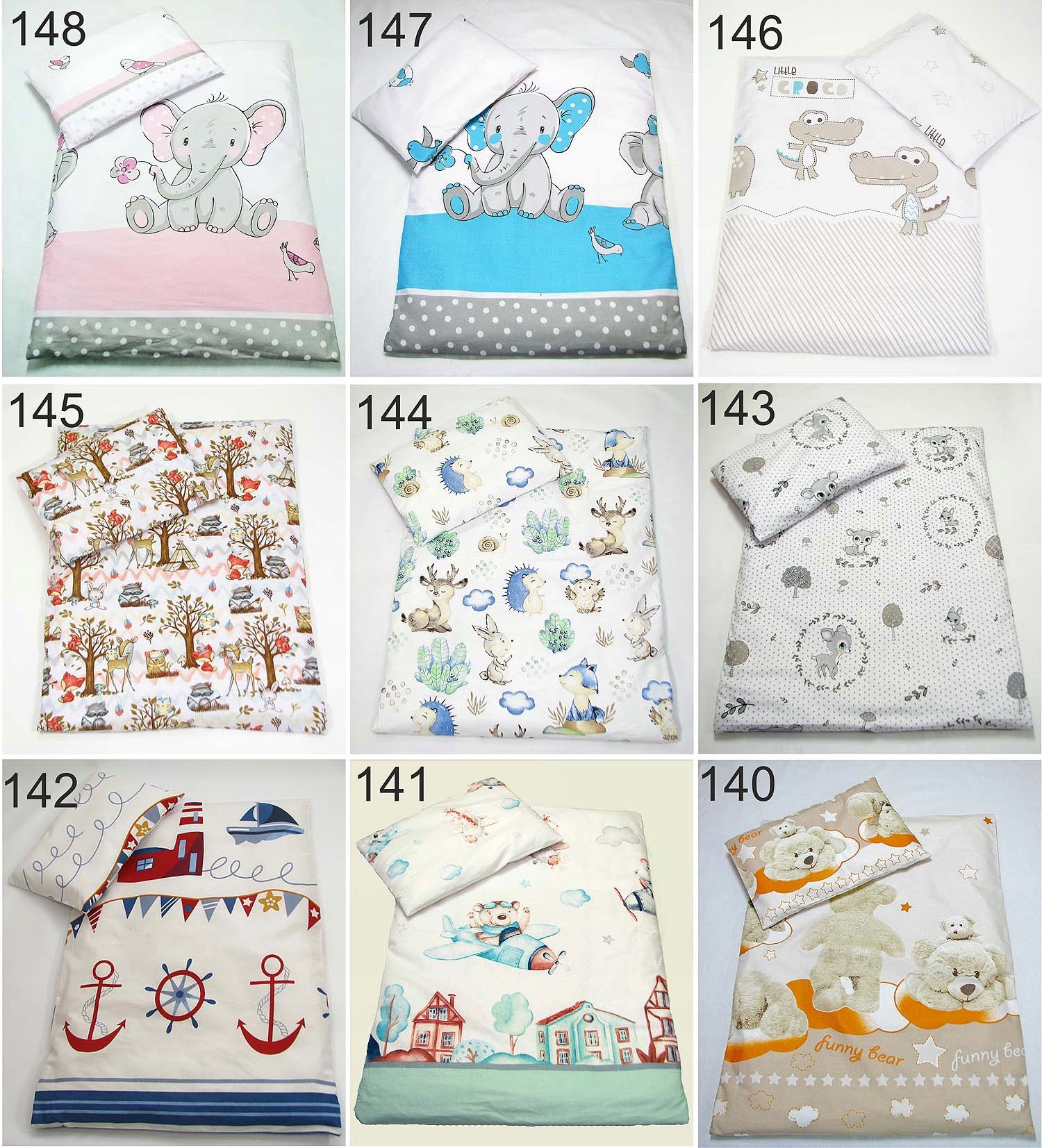 6 el Pościel do wózka kołdra poszewki komplet GRG Materiał bawełna