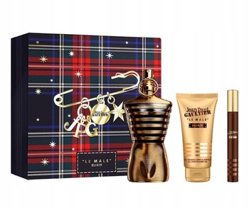 Jean Paul Gaultter Le Male Elixir Parfum 125ml+ 10ml żel 75ml Zestaw