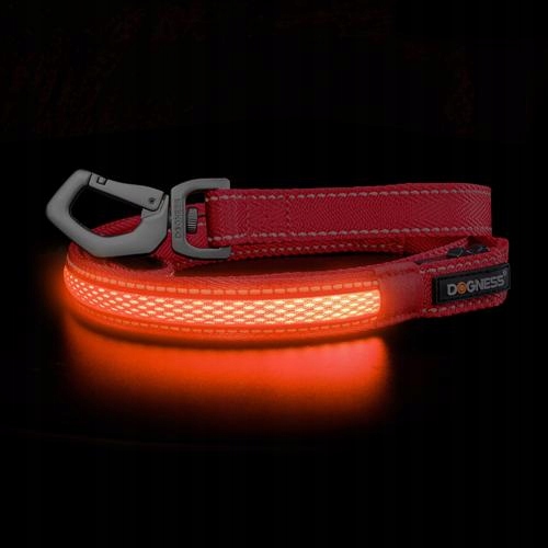 

Smycz odblaskowa Led Dogness taśma (M/L) czerwona