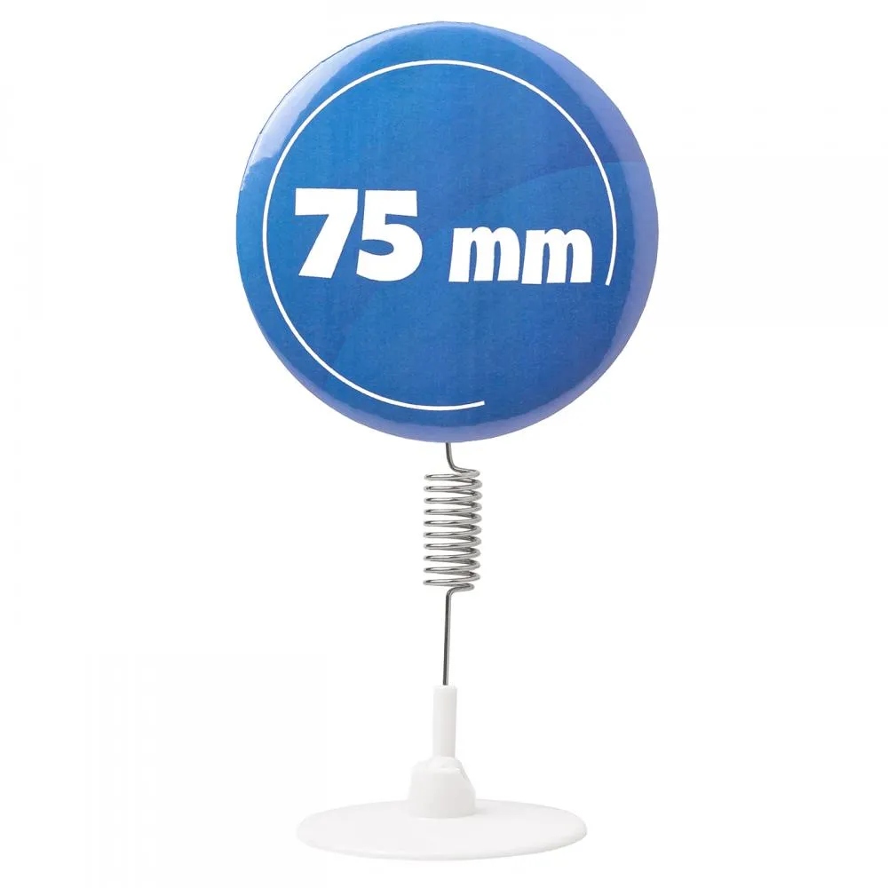 Przypinki 75mm na stojaku sprężynowym zestaw 50 sztuk pin ekspozycja uchwyt
