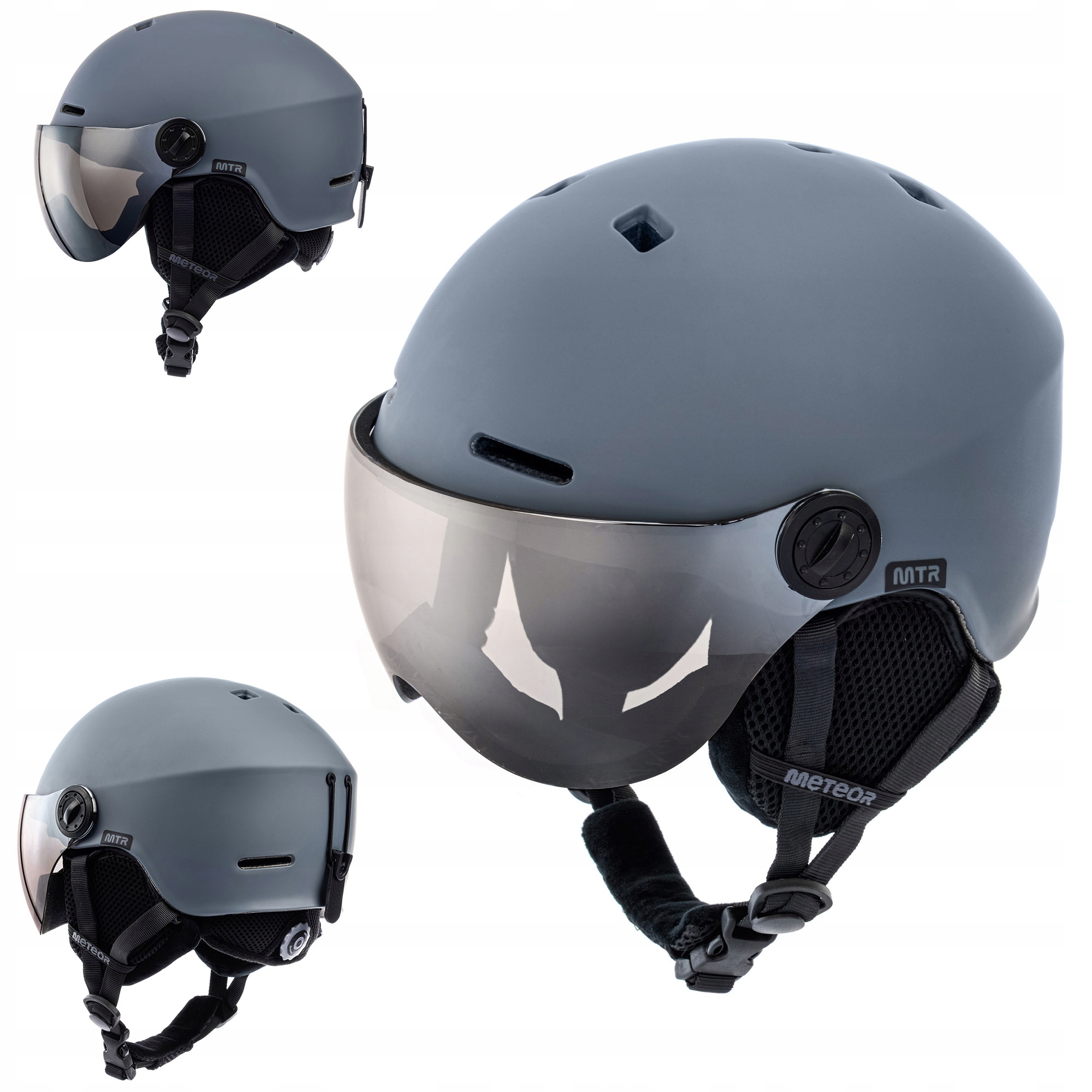 Lyžařská Přilba Snowboard Se Sklem Meteor Falven L 58-61 filtr S2 nastavitelný