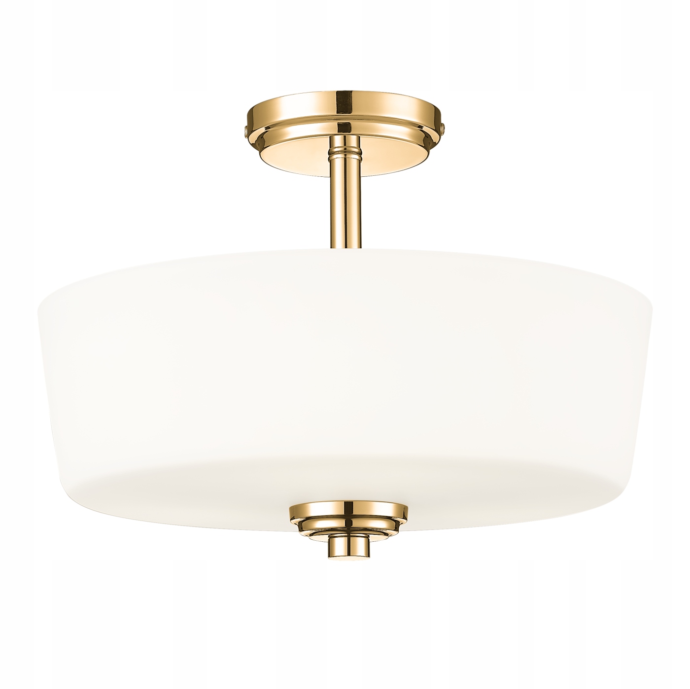 Lampa sufitowa plafon Cosmo Light Aspen złoty Au gold szklany klosz mleczny